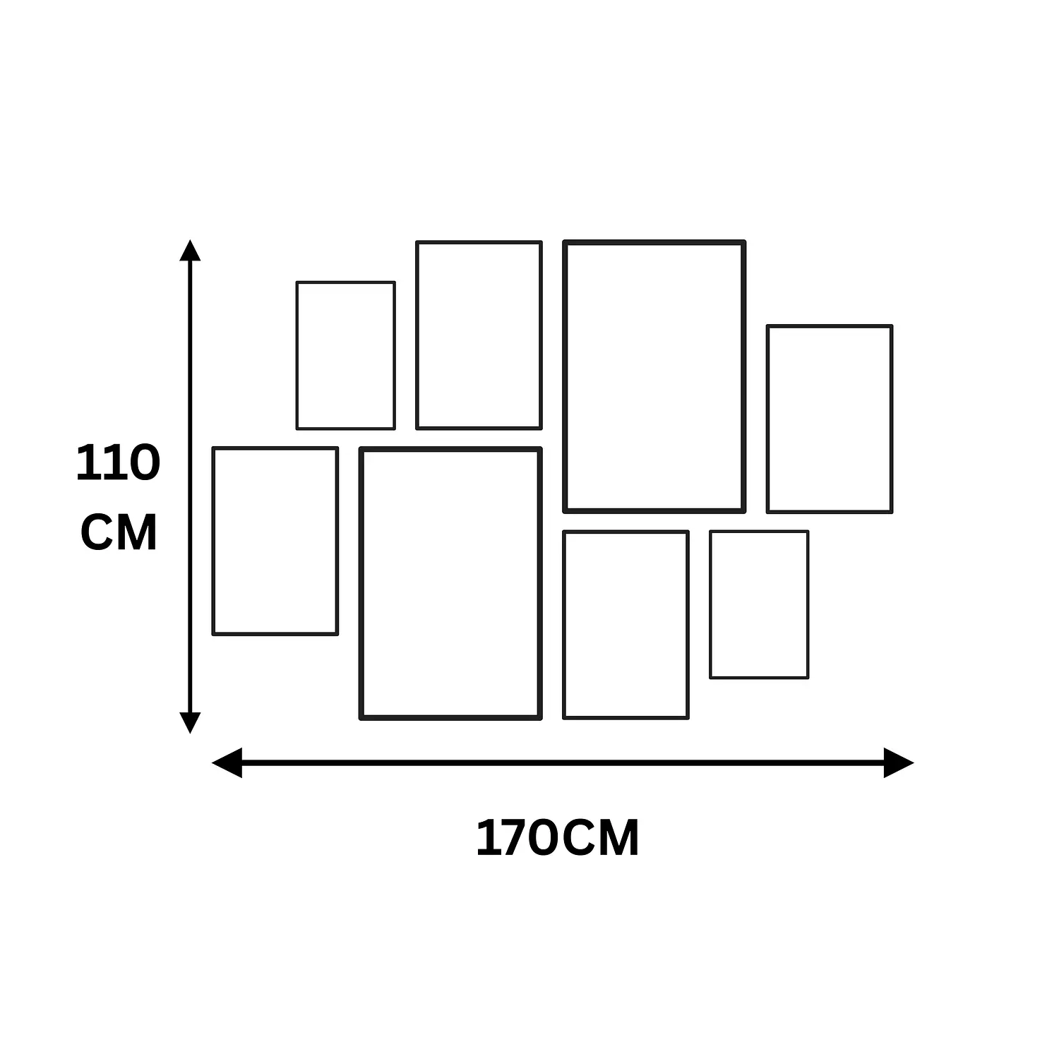  Set of 8 Wooden Frames Front Glass P.G020 1