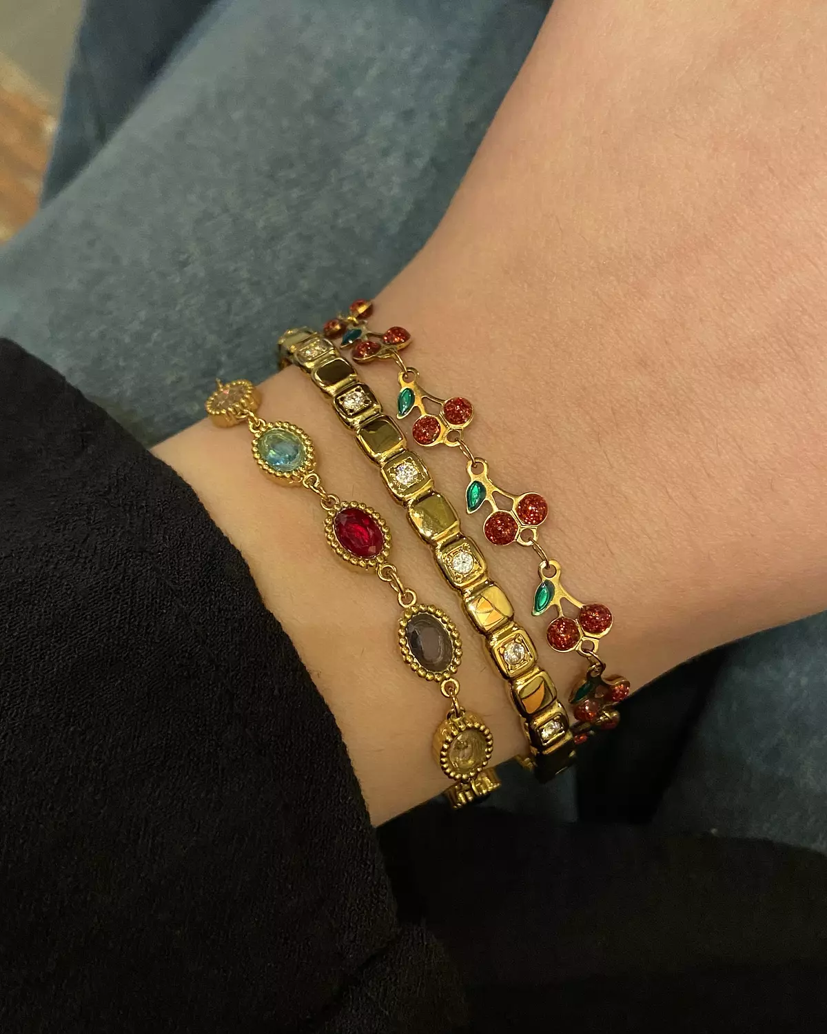 Cherry stainless steel bracelet 🍒 2