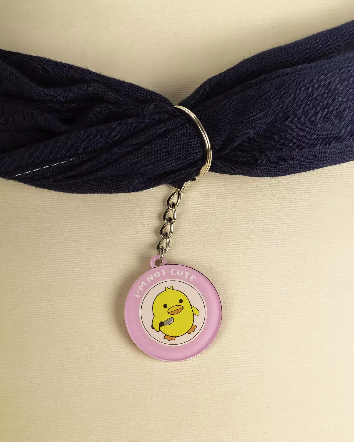 I’m  not cute acrylic keychain image