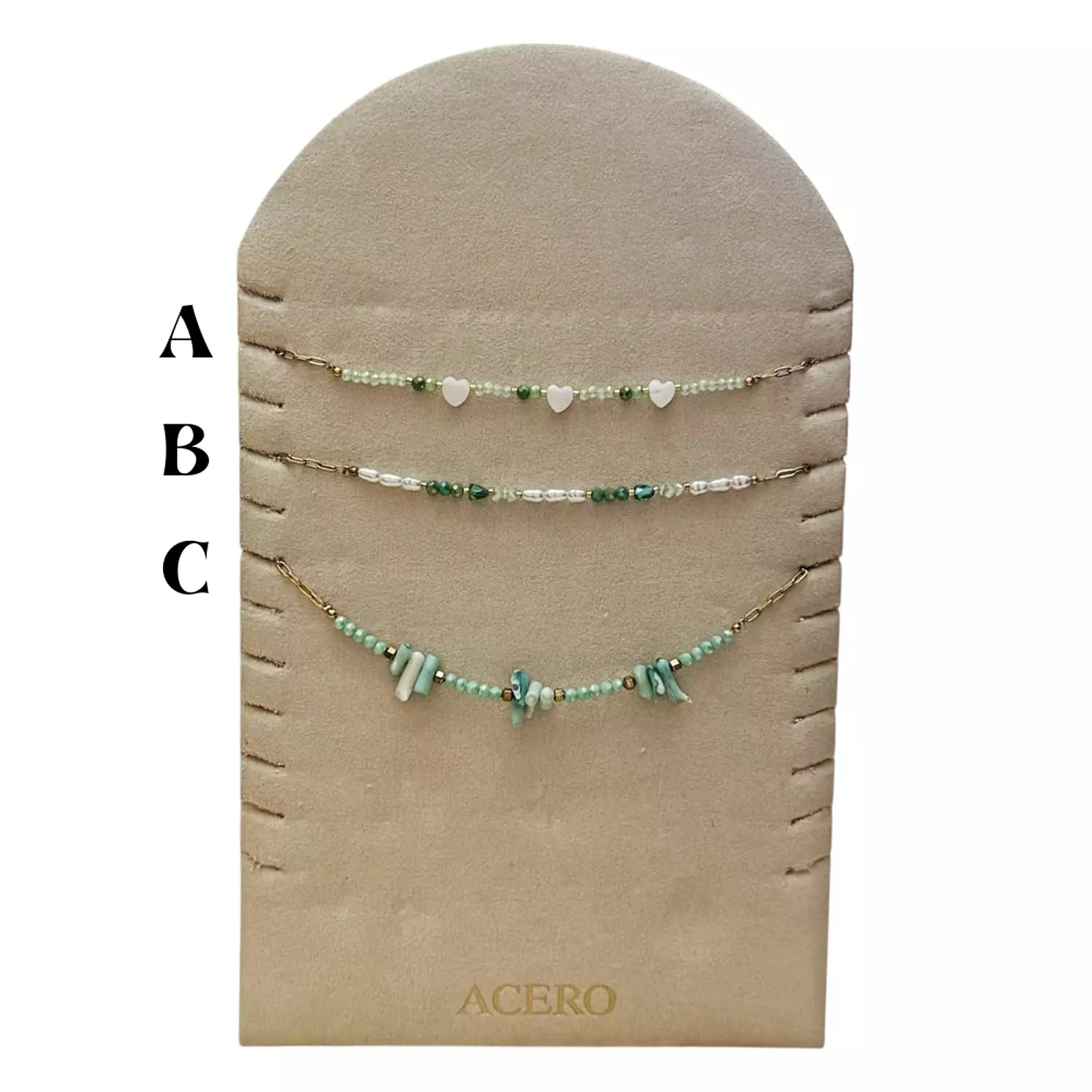 1 Pc Handmade Green Necklace B image