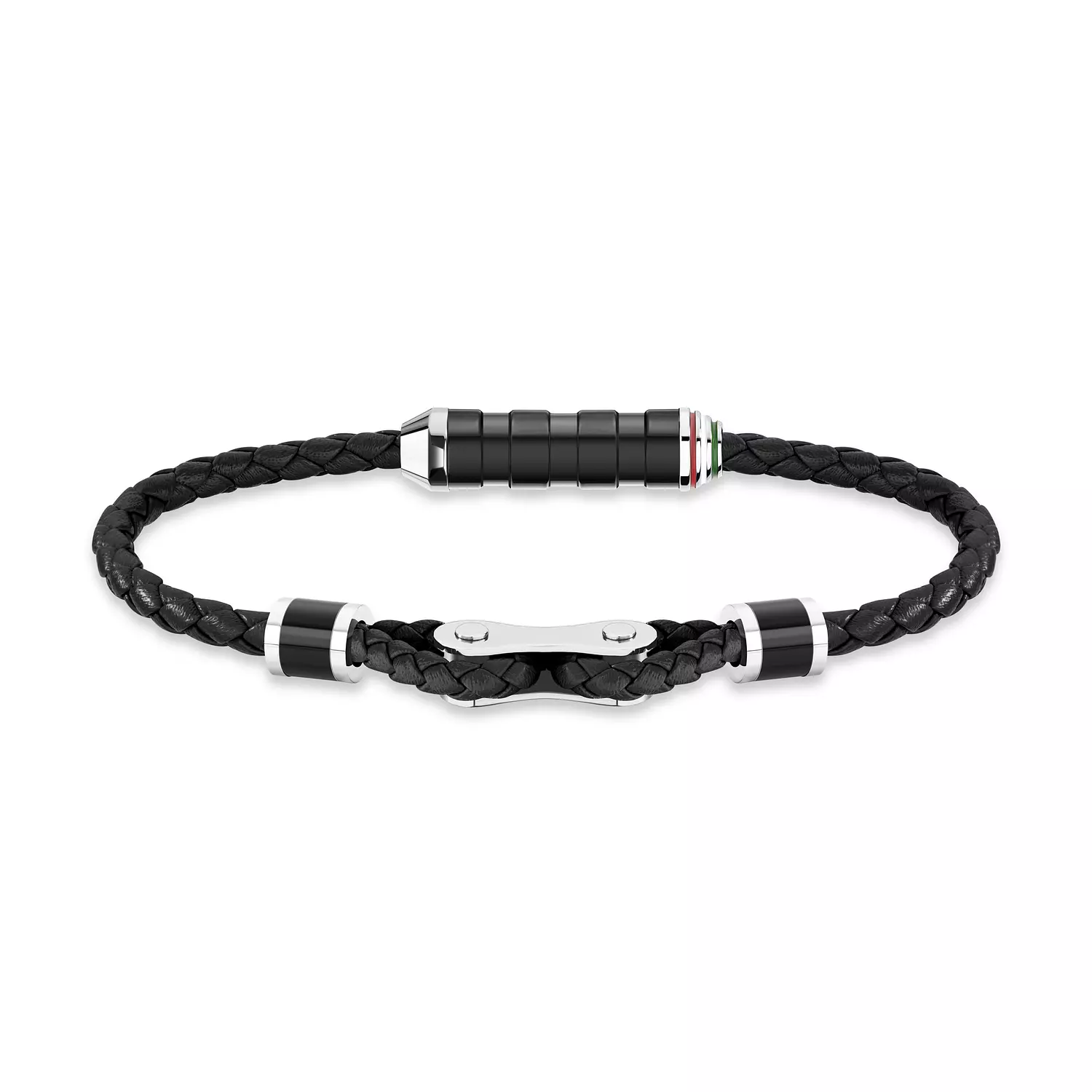 Ducati Corse DTAGB2137208 Black Bracelet Leather Braided 1