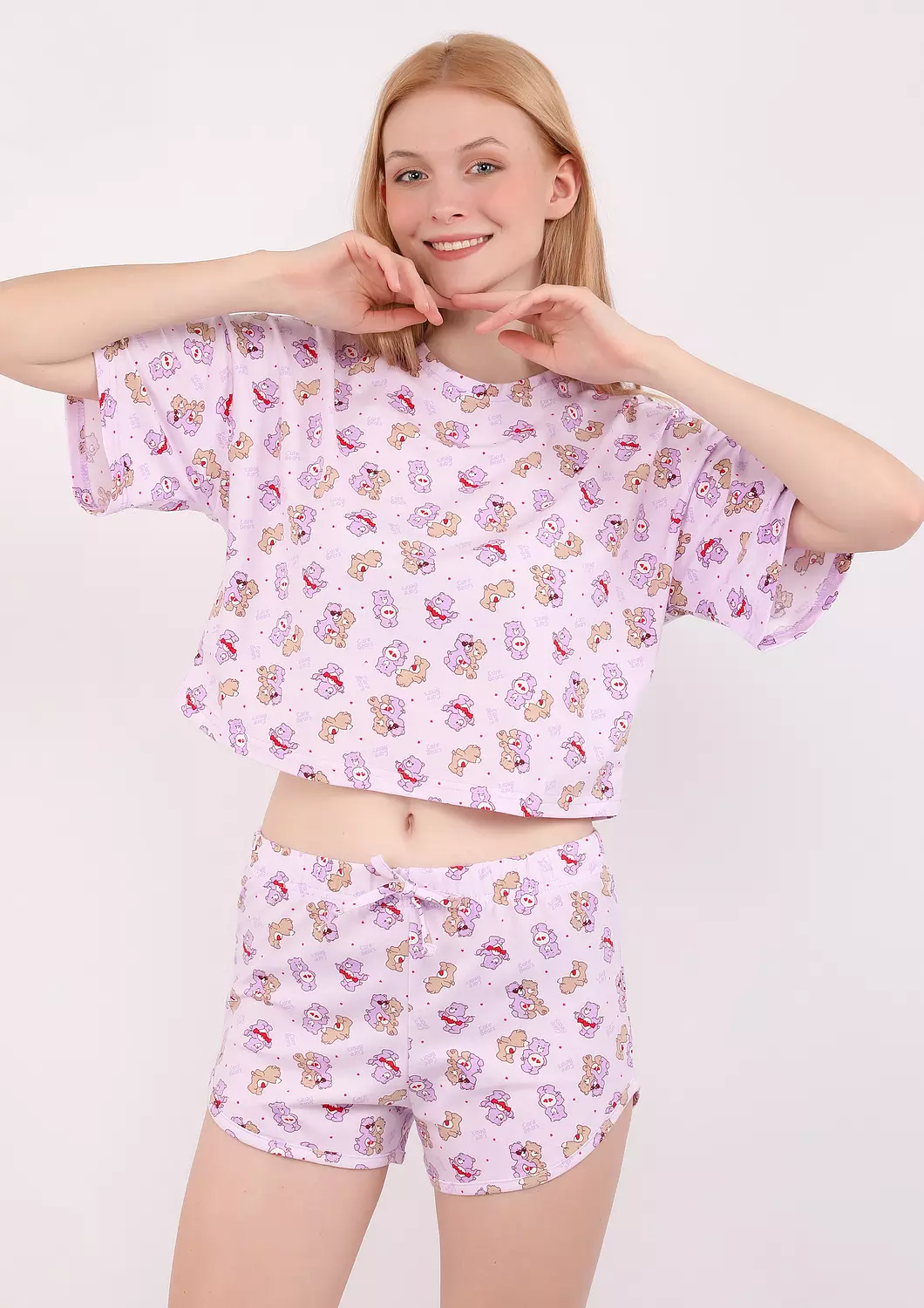 S249 Teddy Bear Short Pajama Set  8