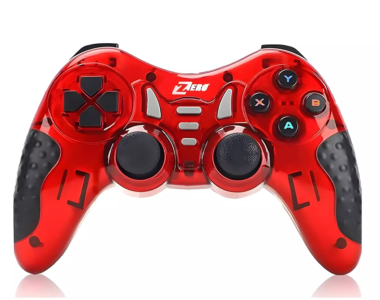 Zero ZR-7501 2.4GHz Wireless Dual Vibration Controller Compatible with PC, PS1, PS2, PS3, and TVBOX - Red image