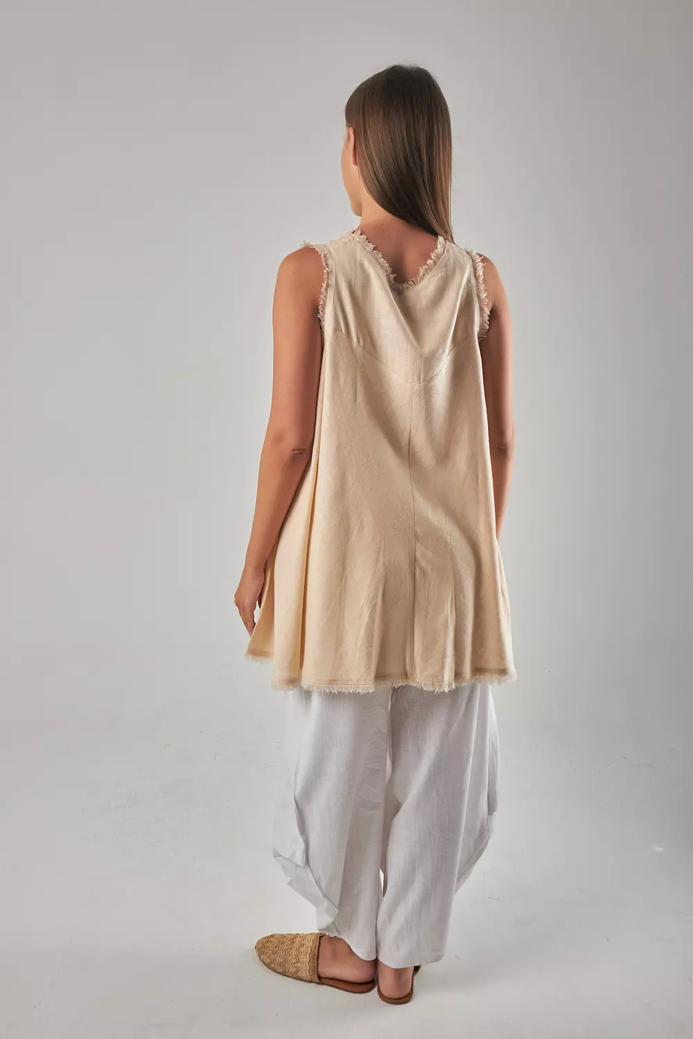 Beige Sleeveless Top  4