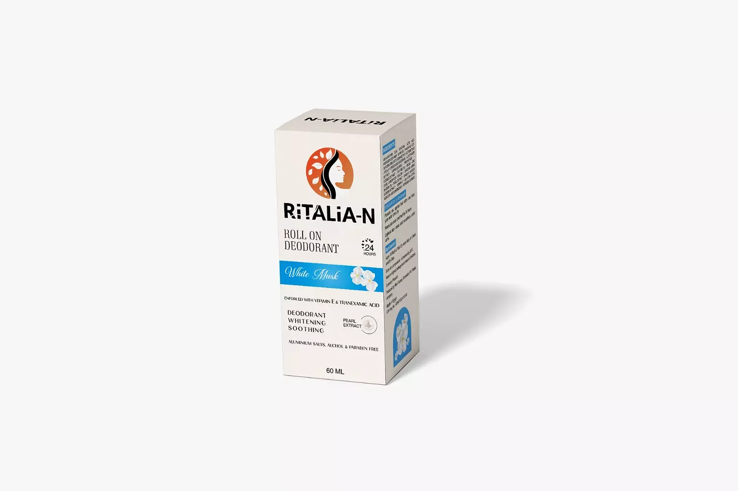 <p>RITALIA Roll ON Deodorant (White Musk)</p>