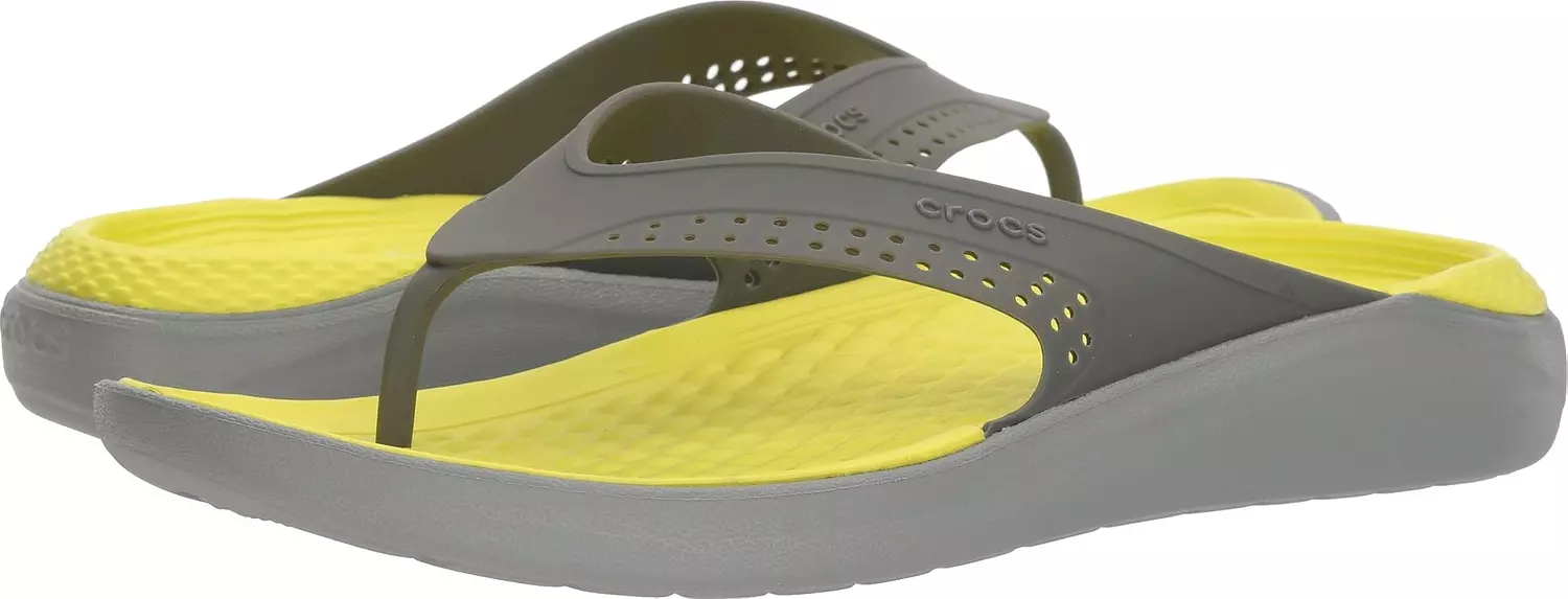 Crocs Unisex Adult Literide Flip Flops Gray  image
