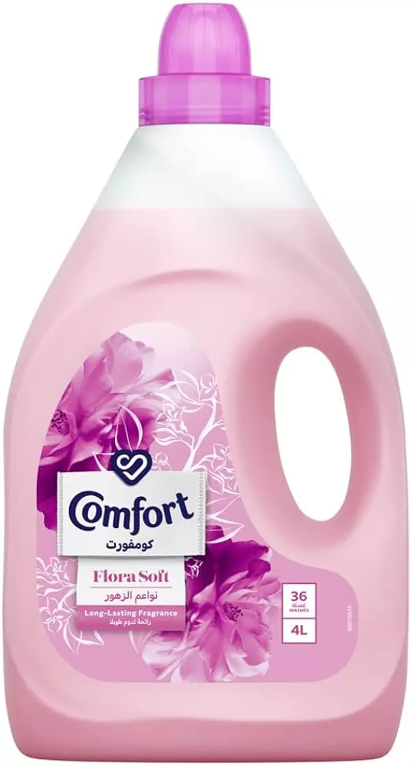 Comfort Fabric Softener For Super Soft Clothes Flora Soft Gives Long-Lasting Fragrance 4L hover image