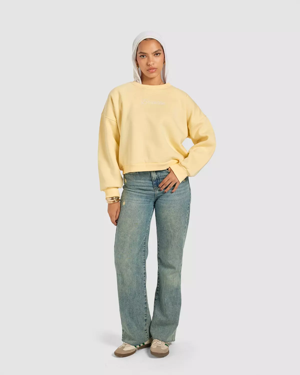 Cut it Sweatshirt in Yellow image