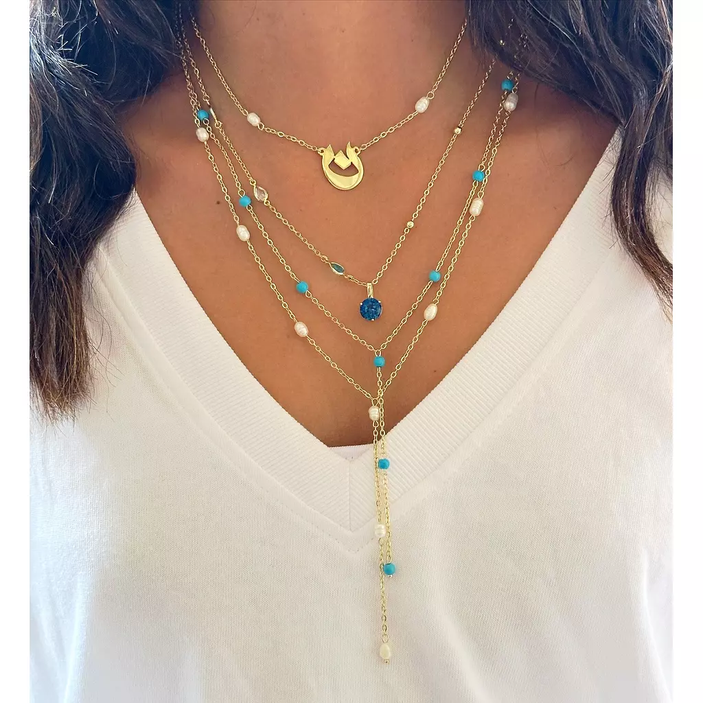 The Dk Topaz & Pearl Set
