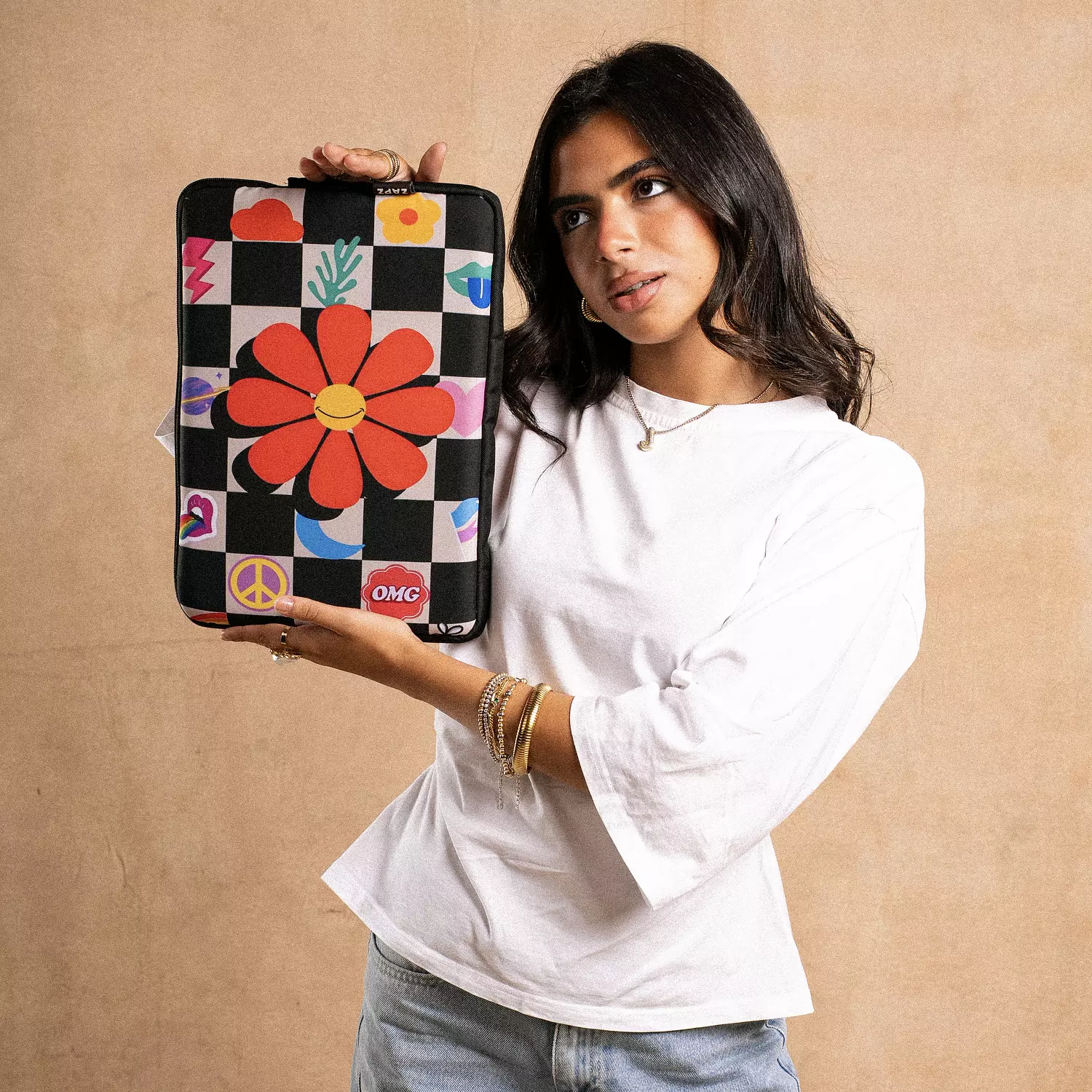 FLOWERS IN A FRAME LAPTOP SLEEVE image