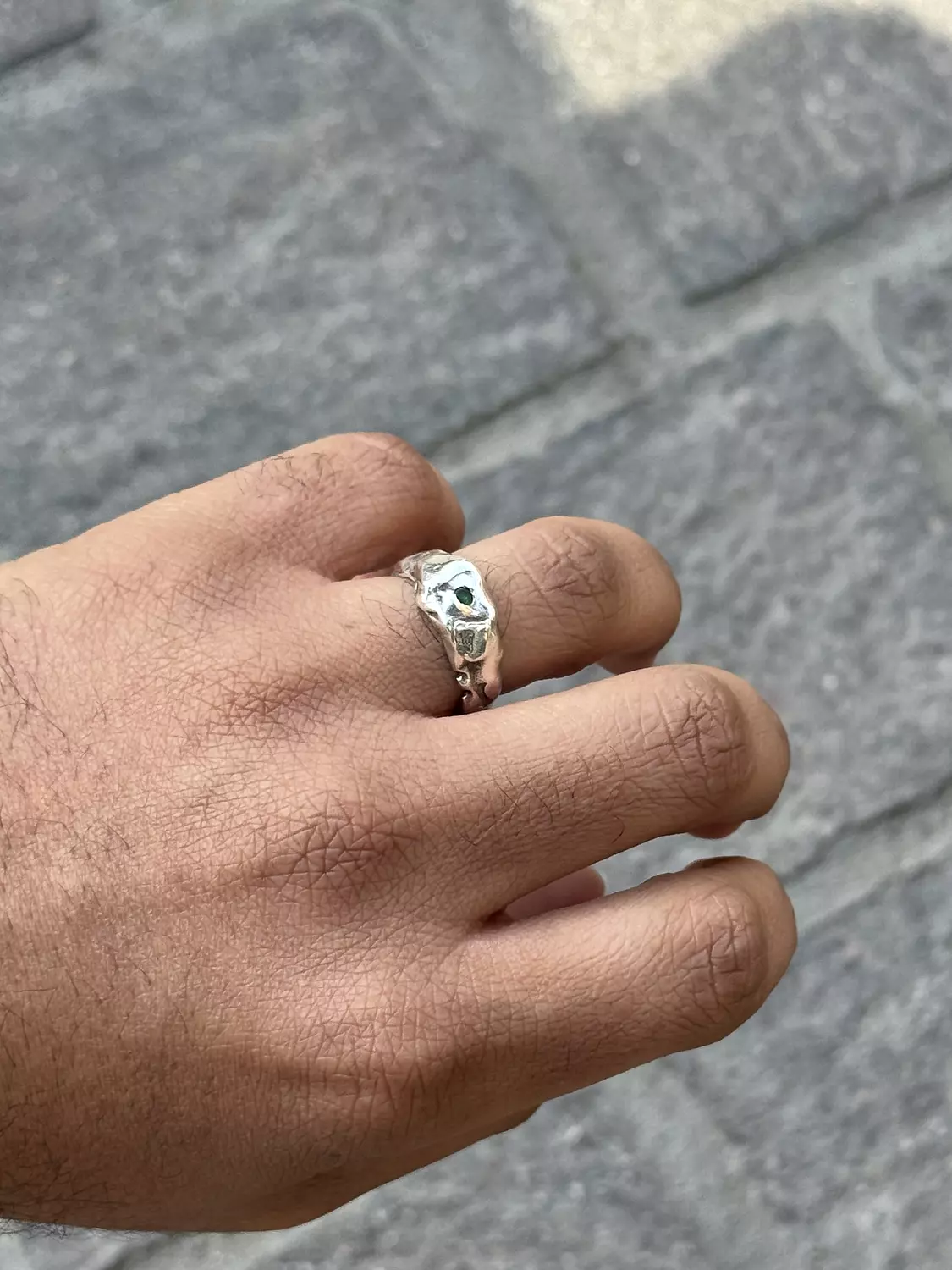 Emerald Dot Ring hover image