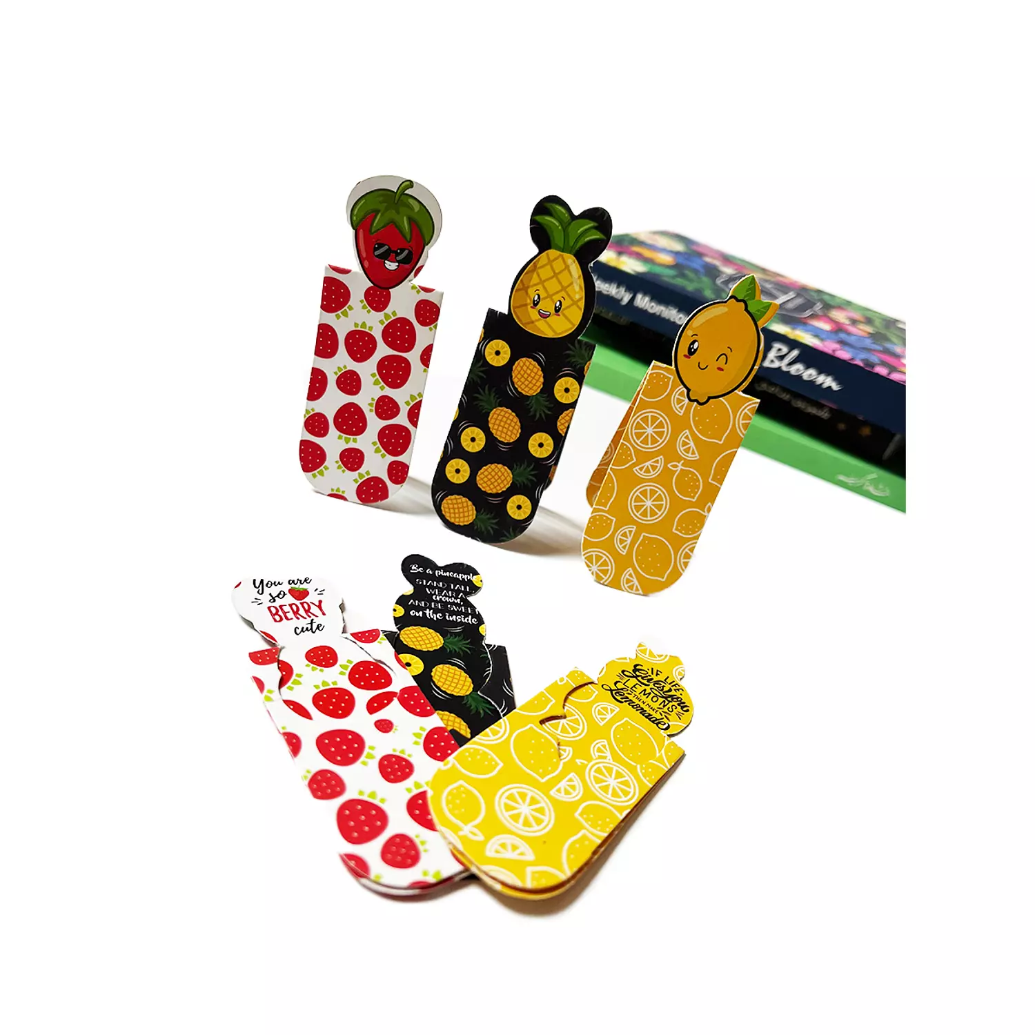 Memo Magnetic Bookmarks "Fruits" (3 pcs) image