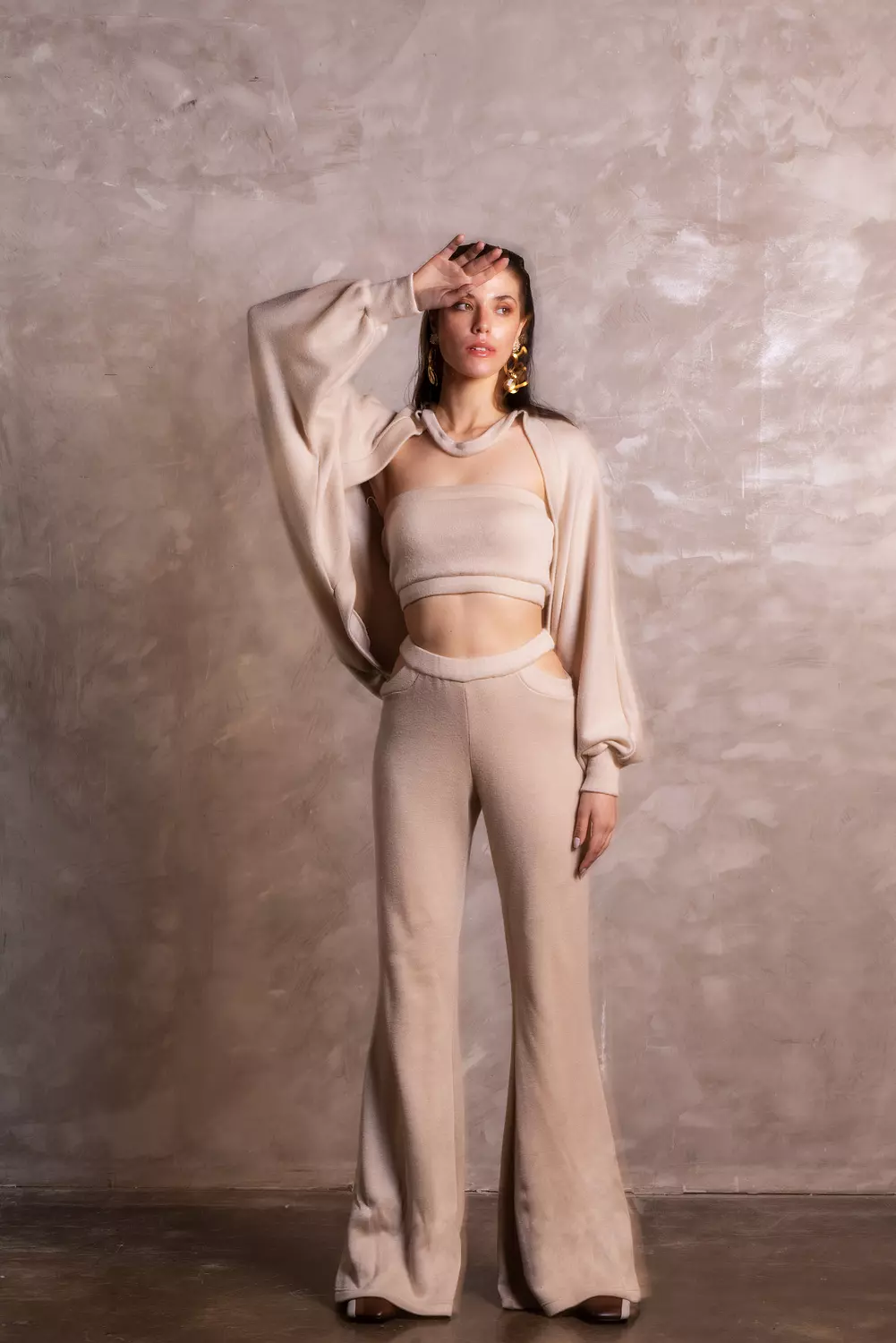Knit Flared pant 1
