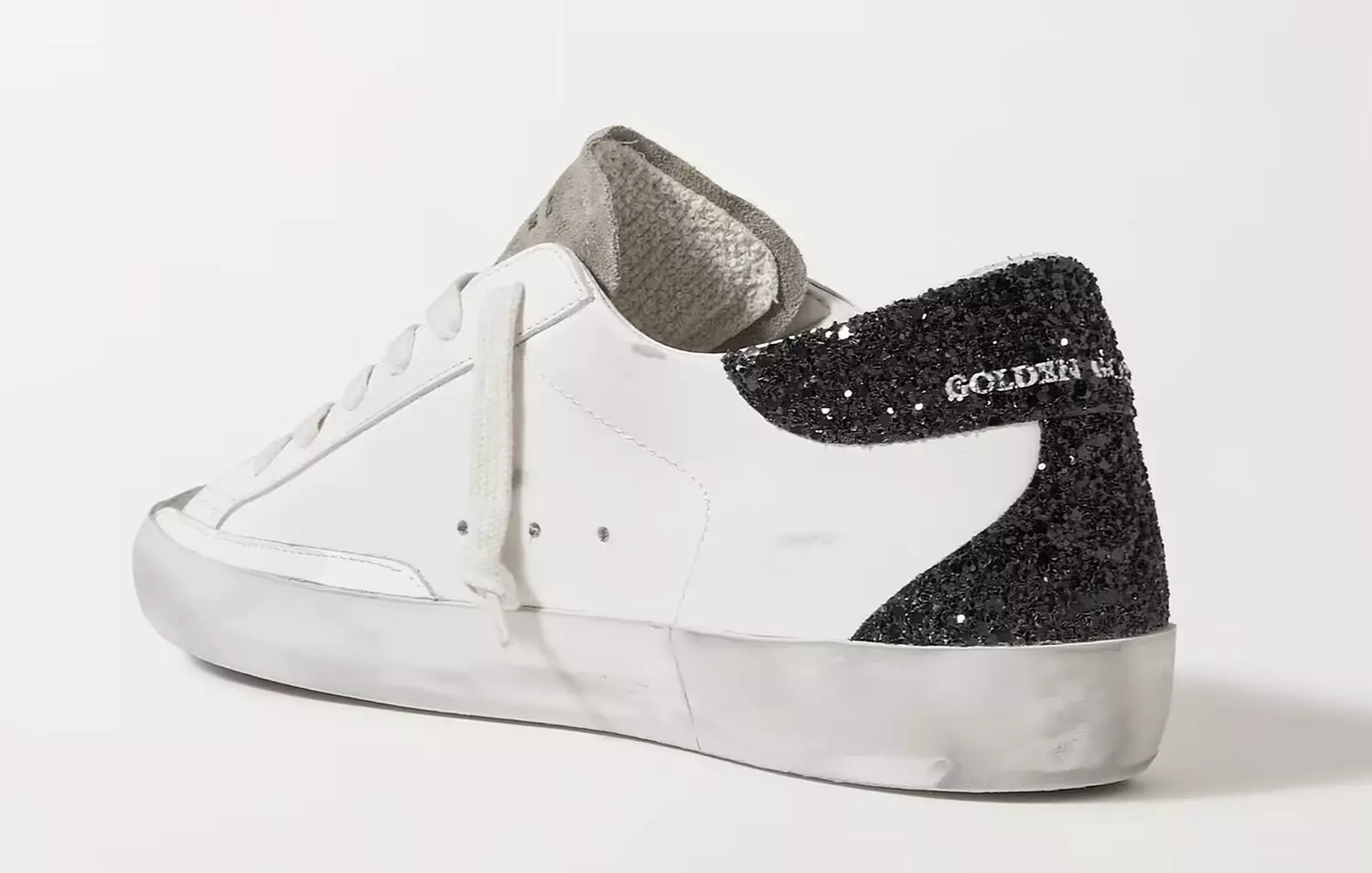 Golden Goose Superstar with a glittered star and heel tab 2