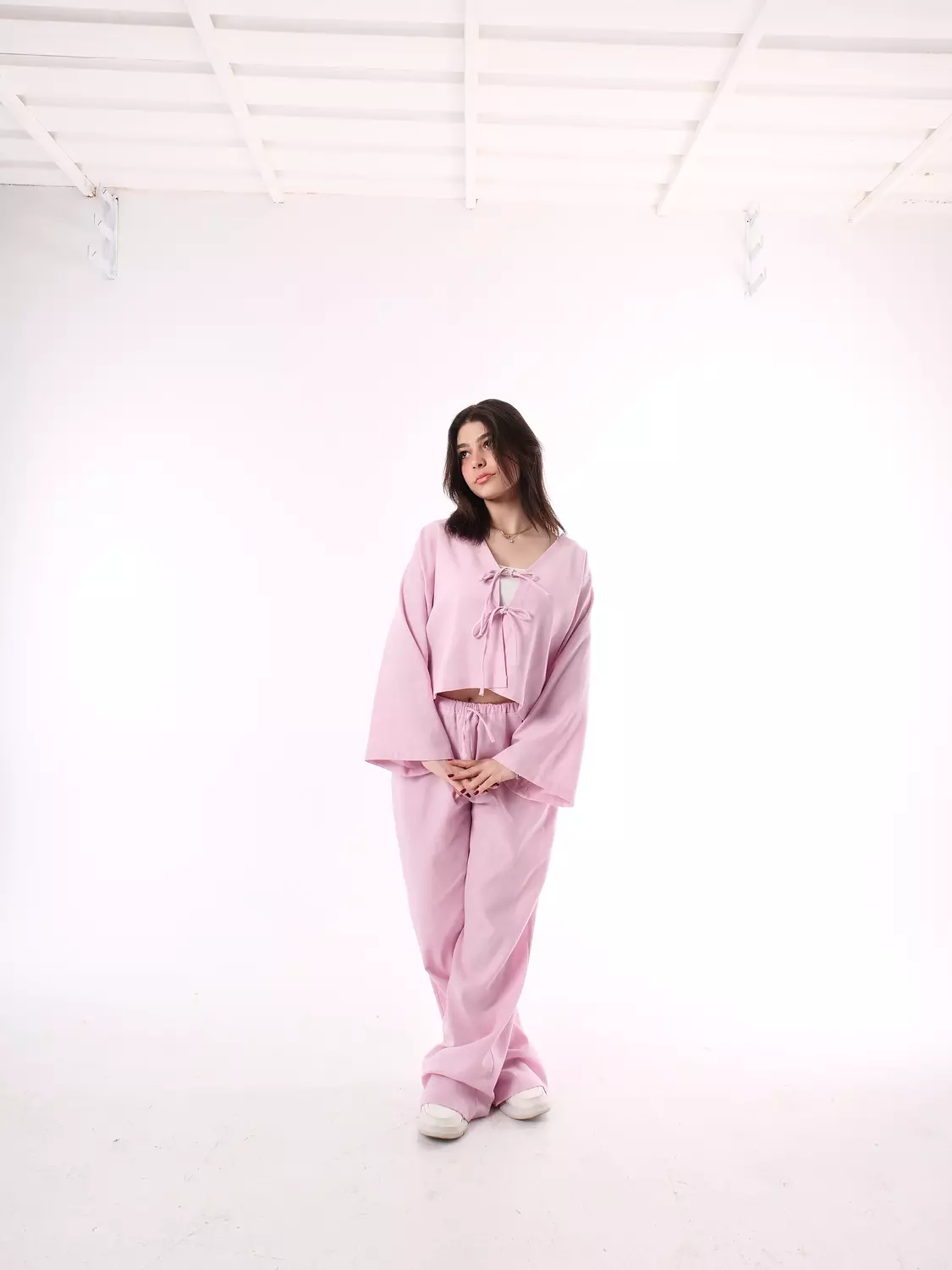 Baby Pink Linen Set 1