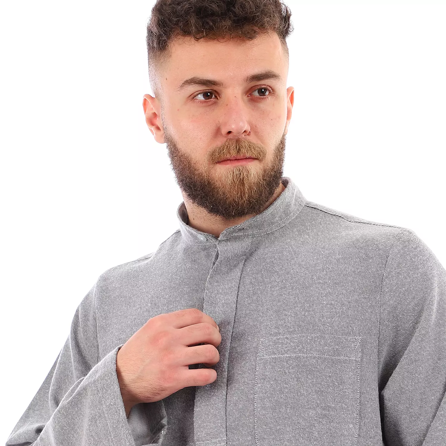 Shorto Men's Kastoor Galabeya - 2348 - Dark Grey 3