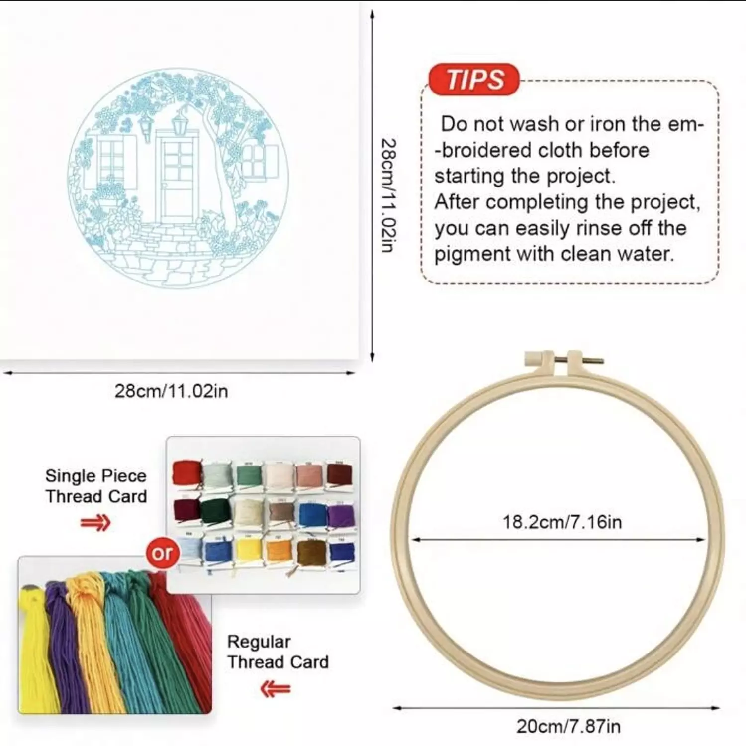 Embroidery- Blue House 2