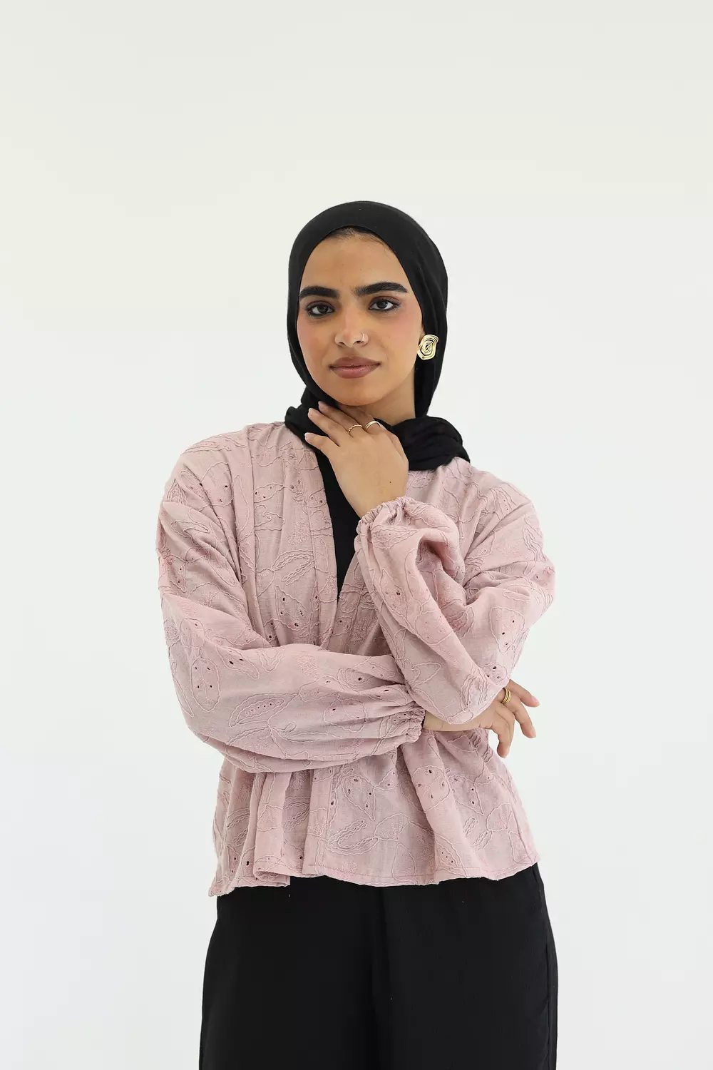 Pink flowered stomach cardigan 2