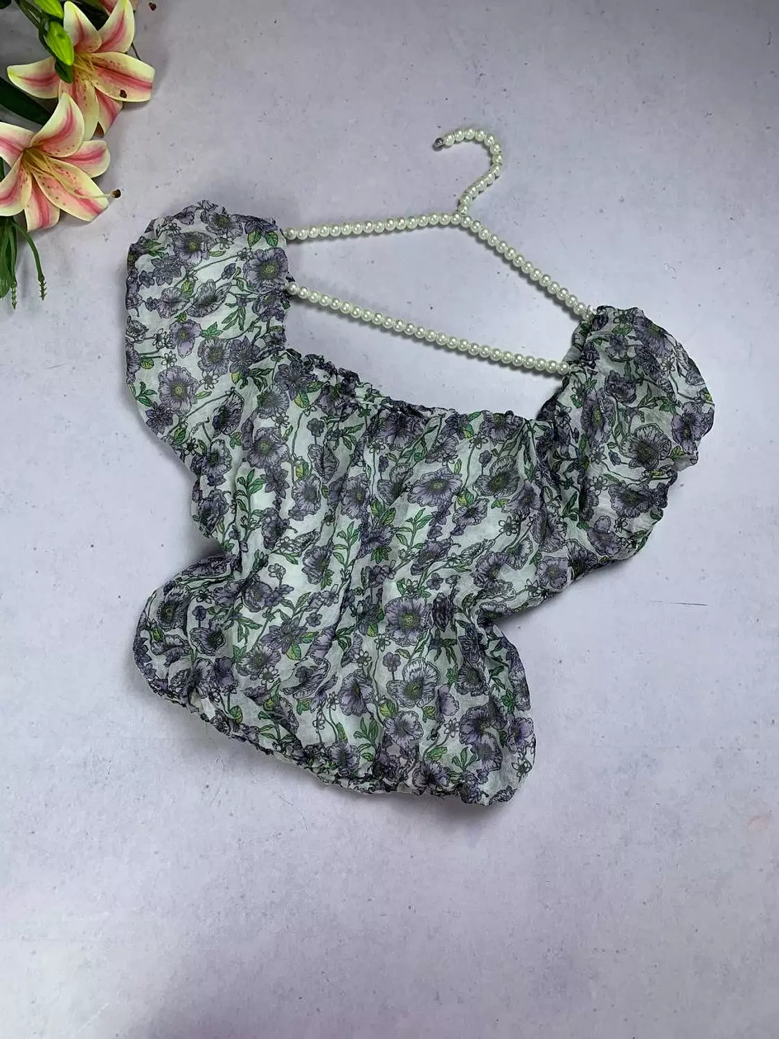 Floral crop top from Splash image