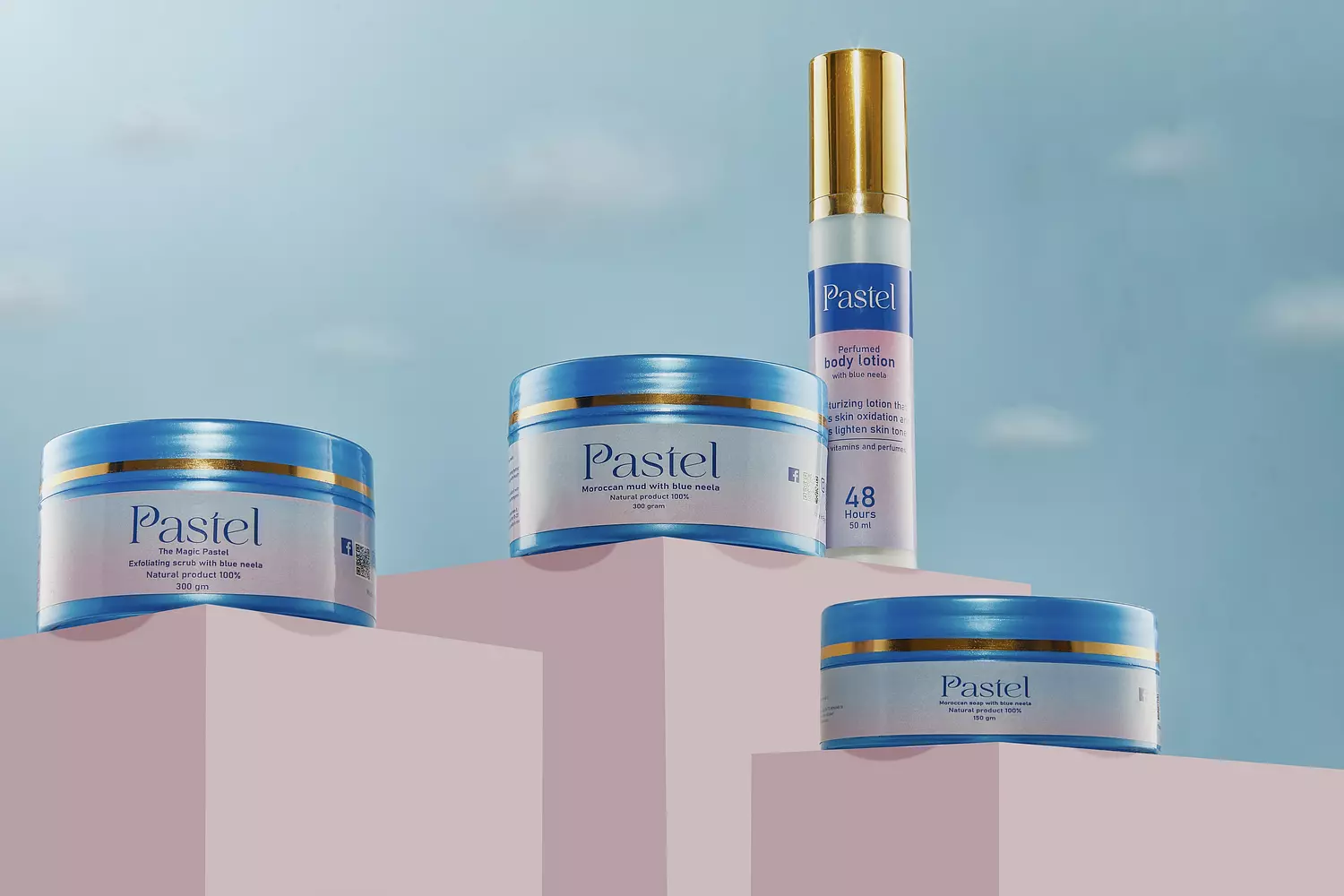 Moroccan Bath Set In Blue Indigo From Pastel Company