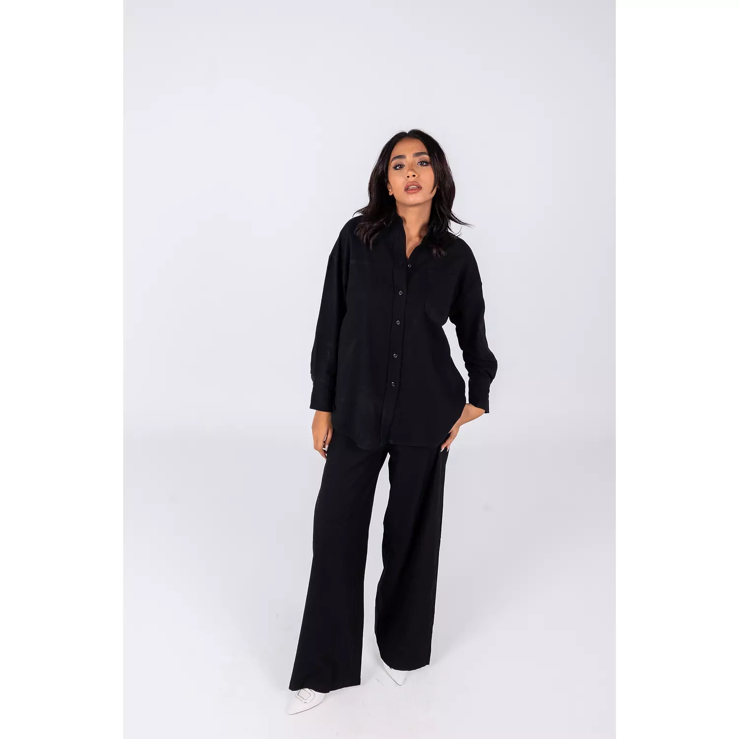 Black Gabrdine Summer Set  0