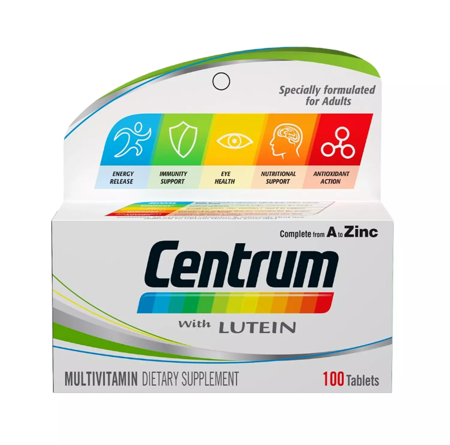 centrum with luten a to zinc 100 tab