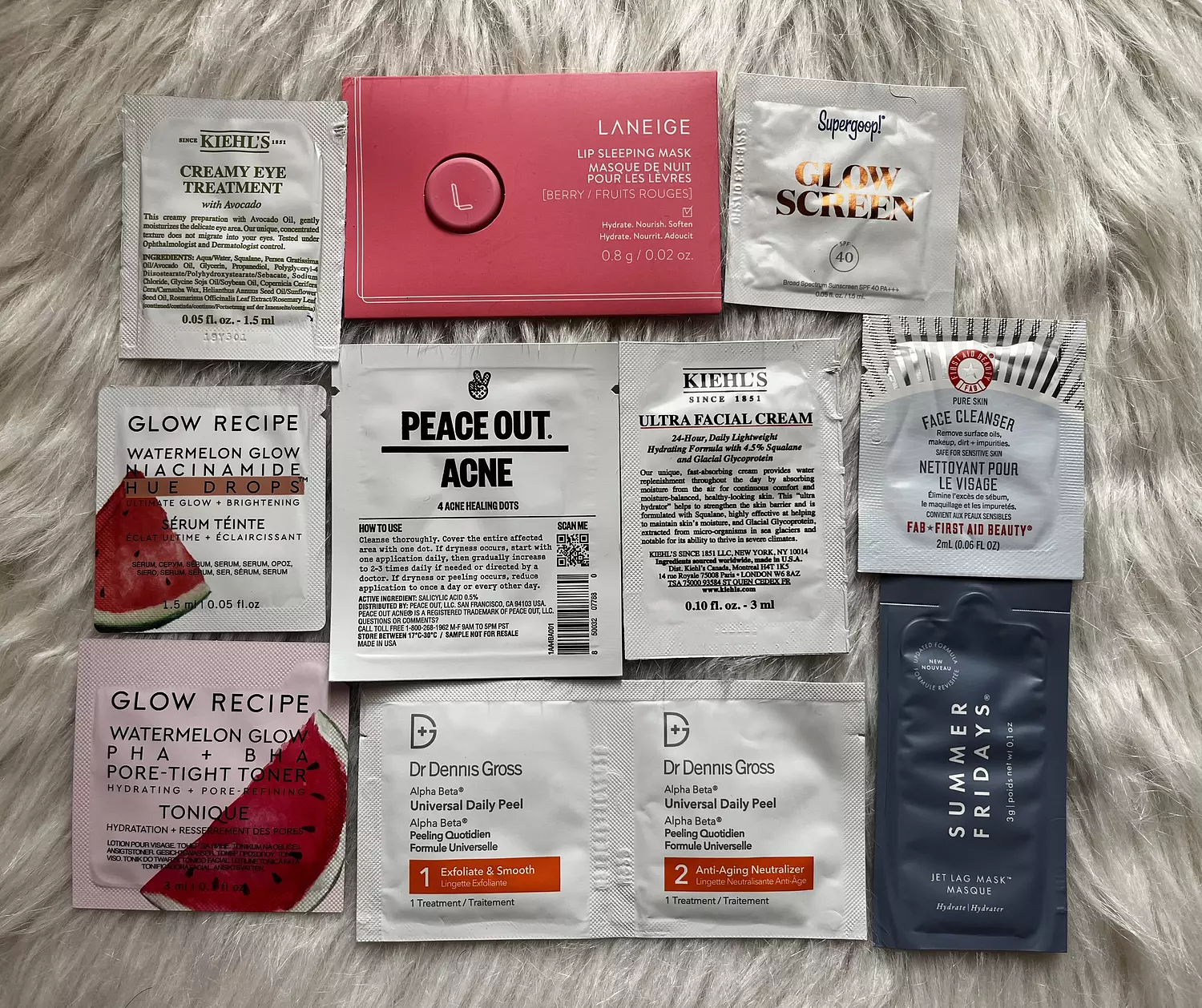 Skin care samples set 1