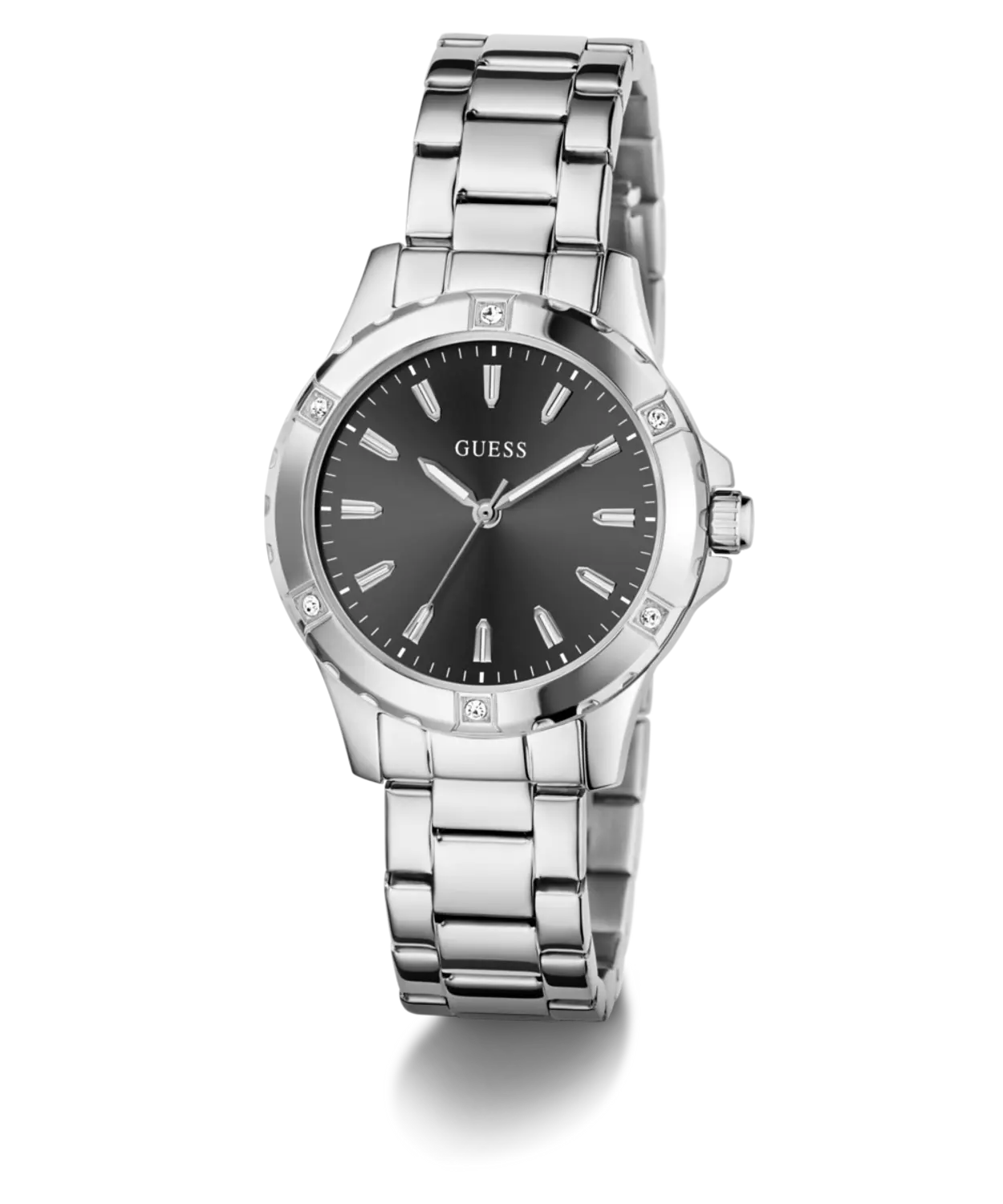 GUESS Ladies Silver Tone Analog Watch 4