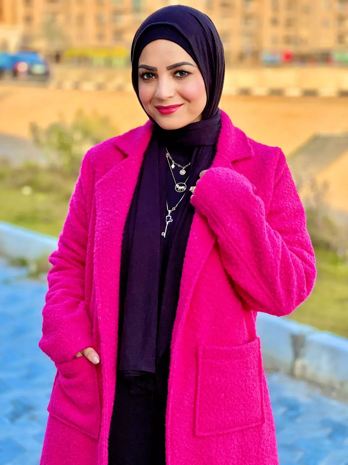 Fleece Winter Coat - Fuchsia 2