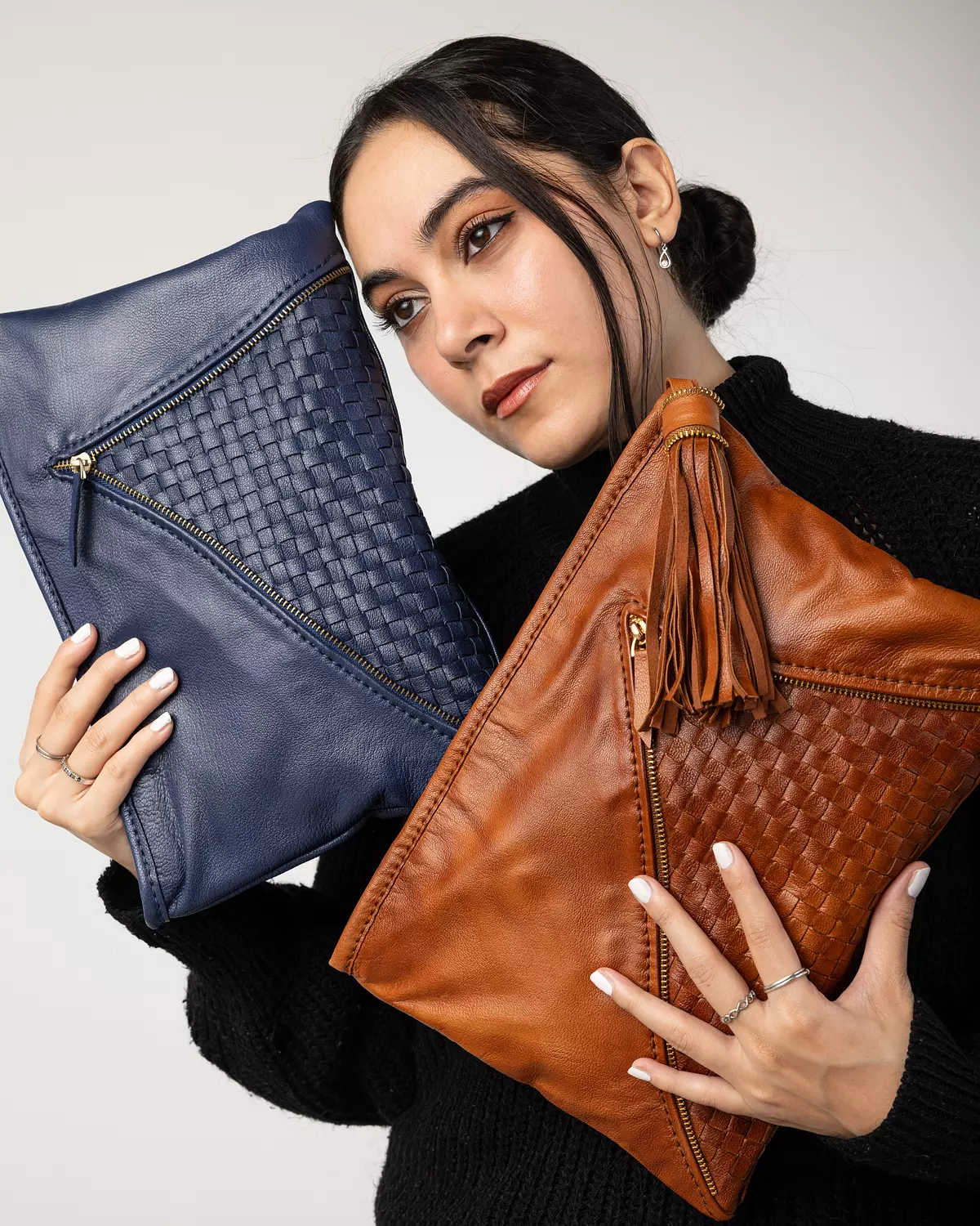 The Woven Zippered Clutch image