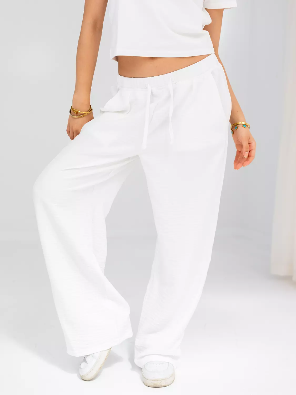 Linen Pants | White image