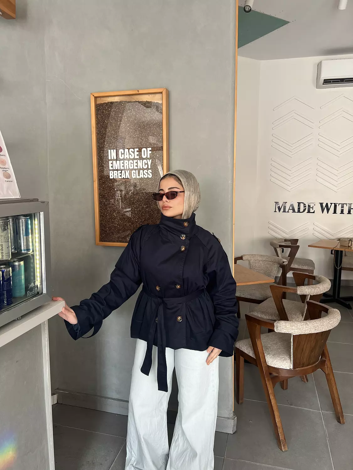 high neck cropped trench  2