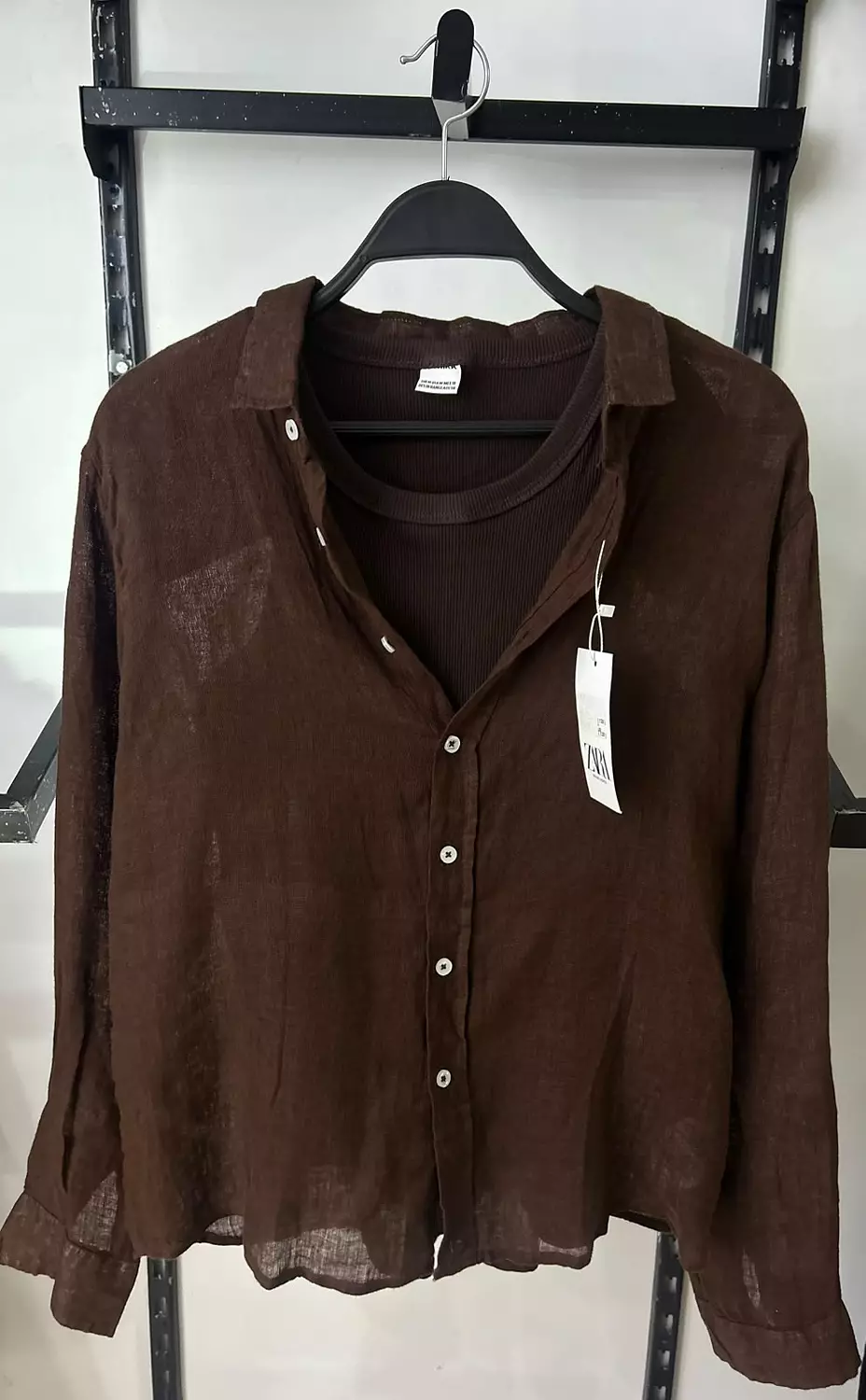 Zara Relaxed Linen Blend Overshirt 2