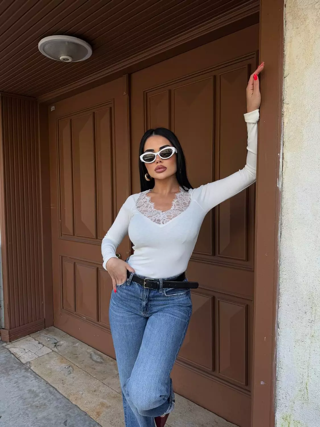 Lace Trim Blouse 7