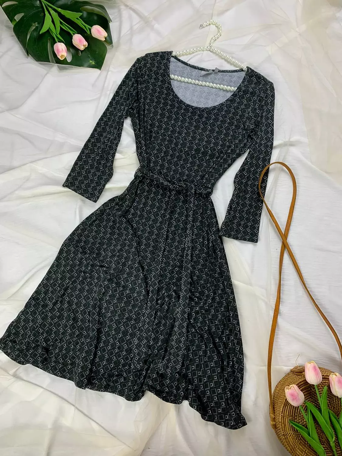 Cotton jersey belted dress from blue motion   Size 38 to 55:63 k   ماتريال طريه وساقعه جداا   For 425 hover image