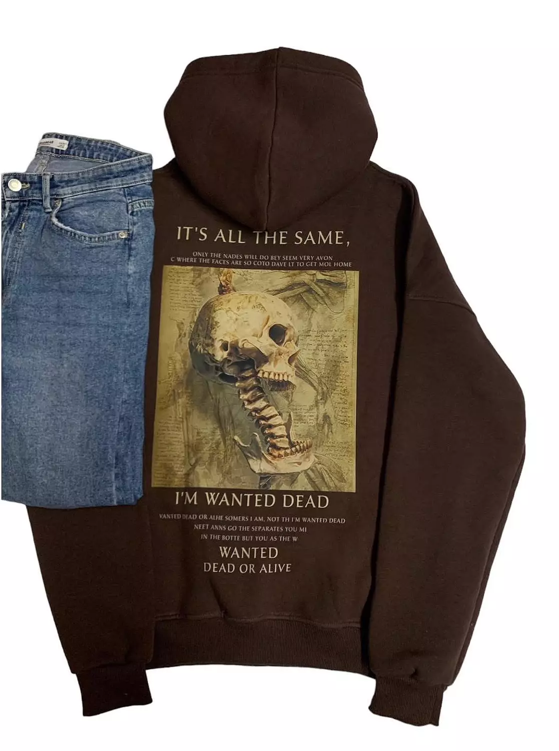 Skull Brown Hoodie image
