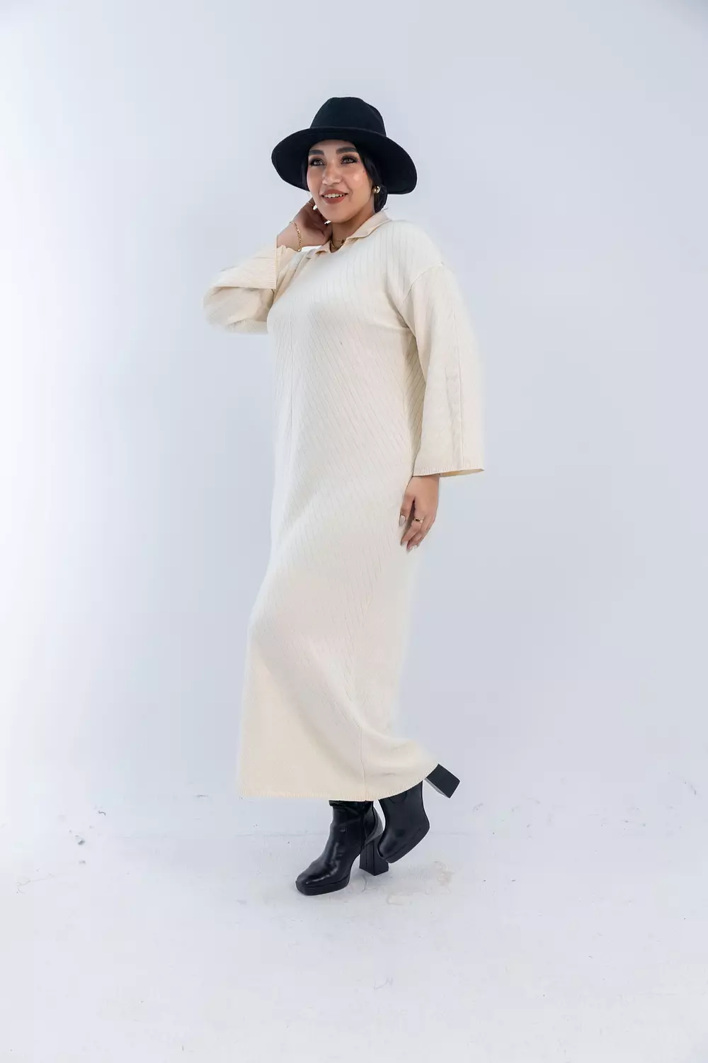 Soft Knit Collar Dress 4