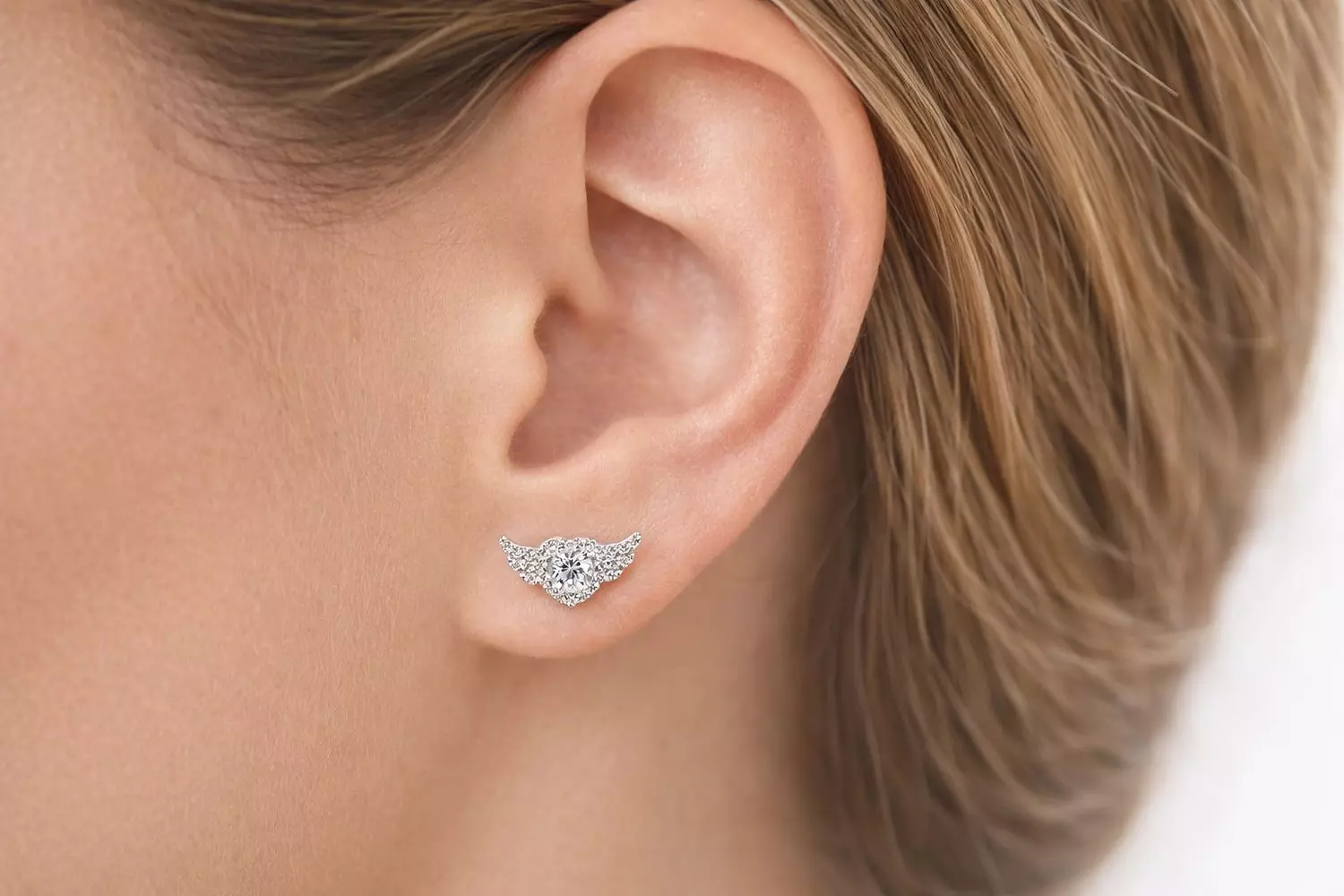 Silver Earrings Wing image