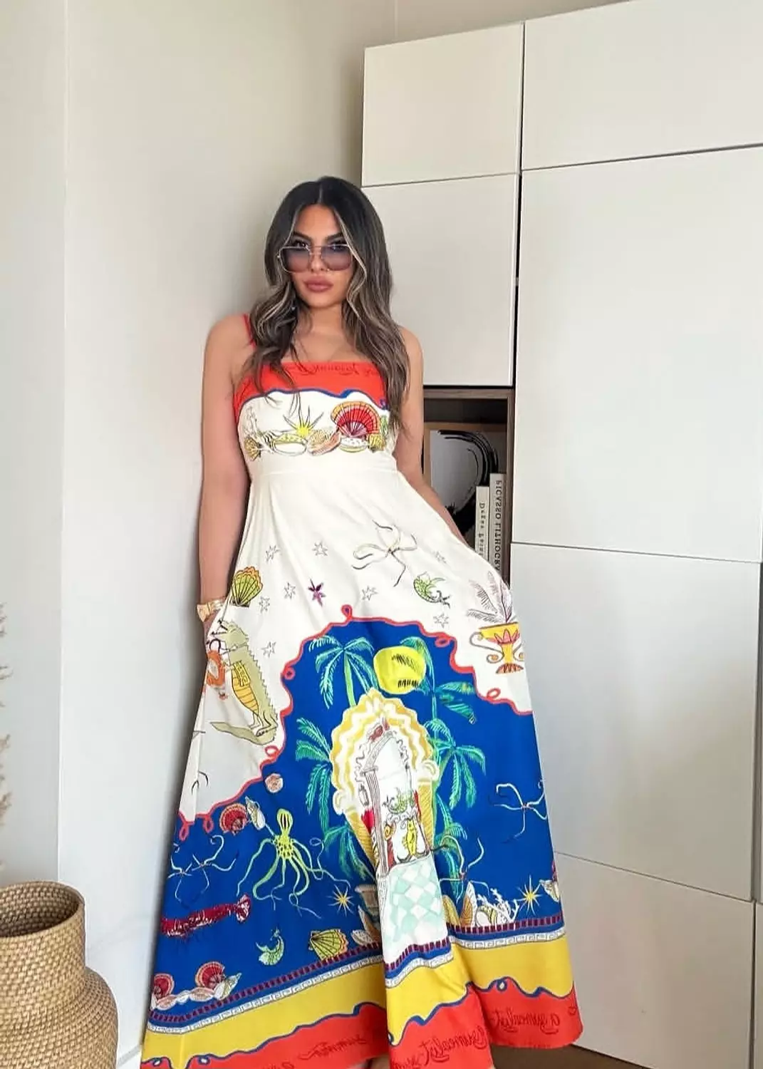 Orange maxi Alemais dress 3
