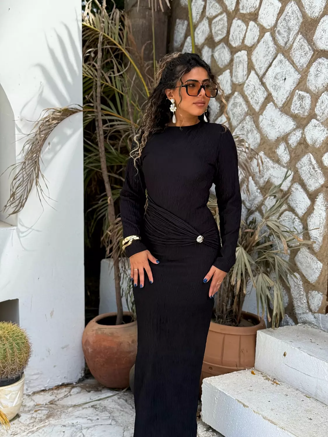 Twisted black dress image