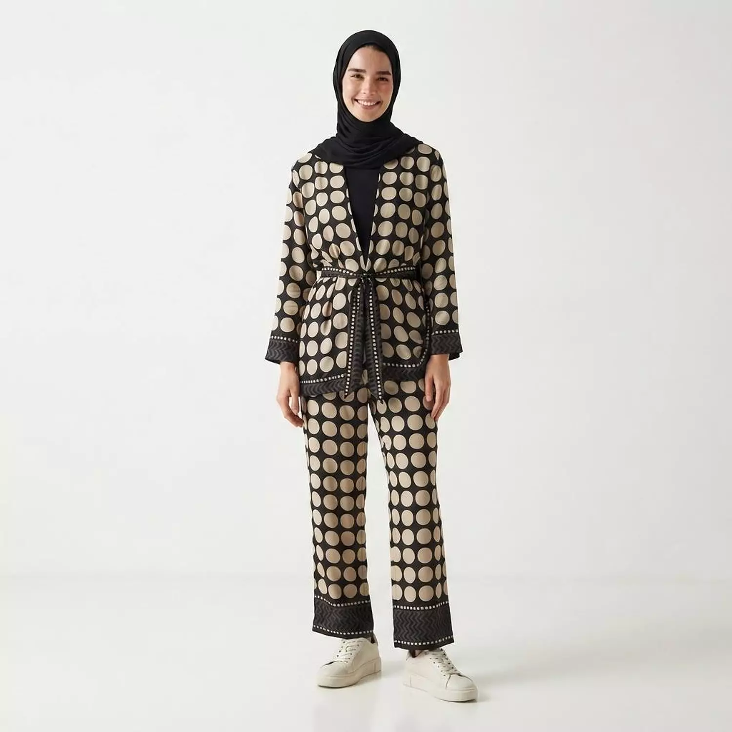 Polka Dot Kimono Linen Set image