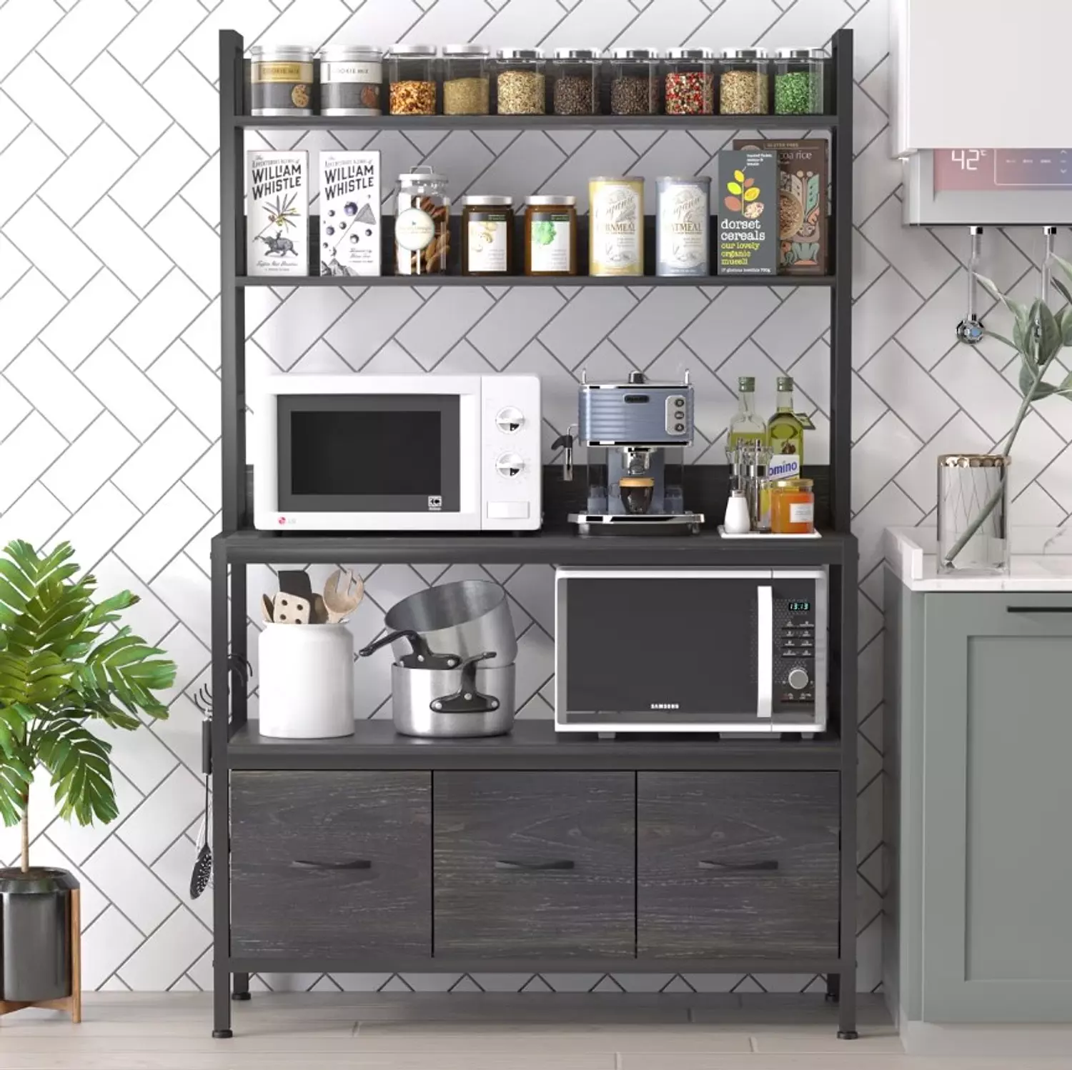 Multi-shelf kitchen unit 40*120*180 cm hover image