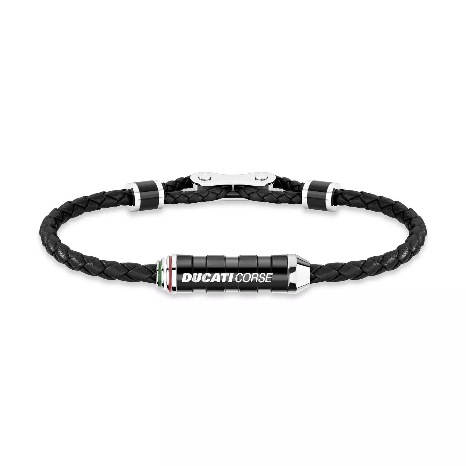 Ducati Corse DTAGB2137207 Black Bracelet Leather Braided image