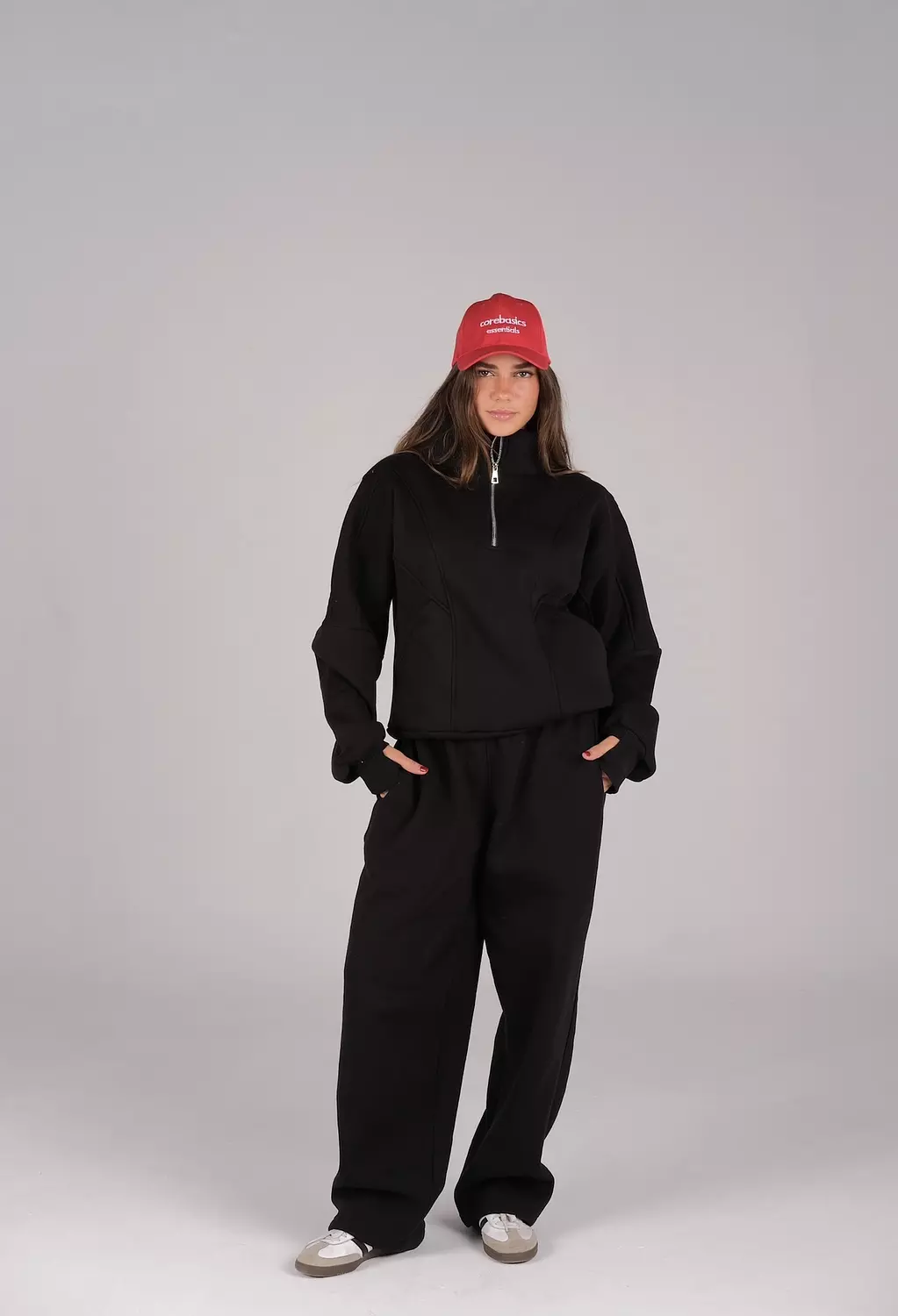 Finger Quarter zip Sweater  2