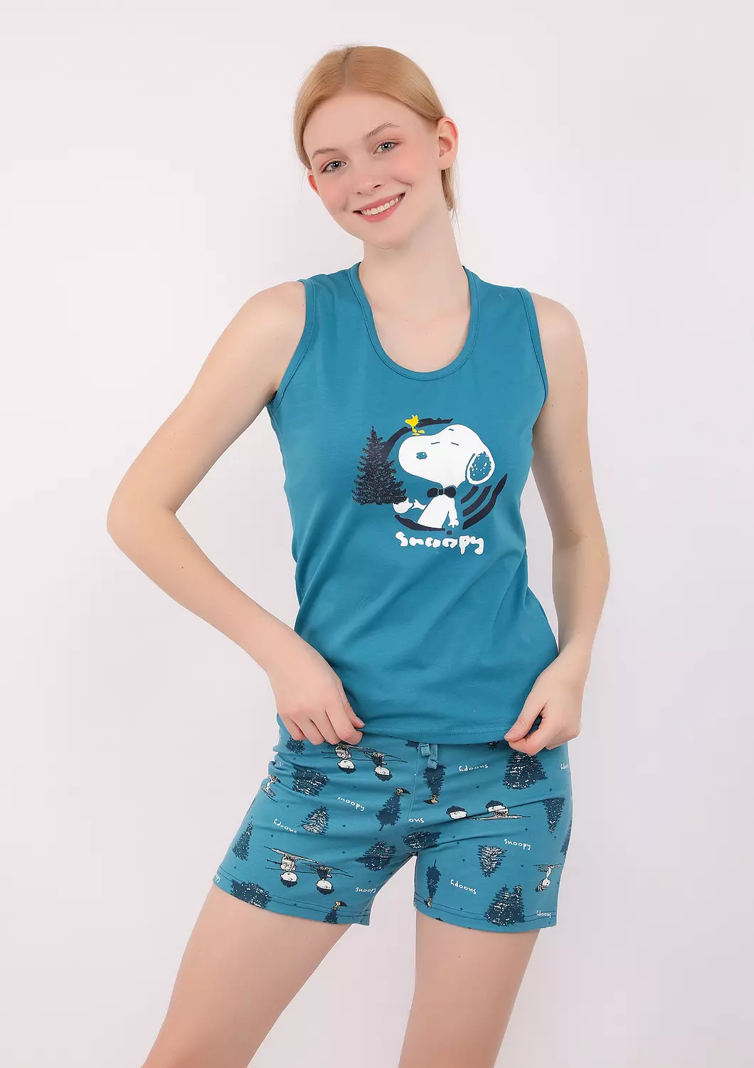 SNOOPY TREE BREEZE SHORT PAJAMA SET 2