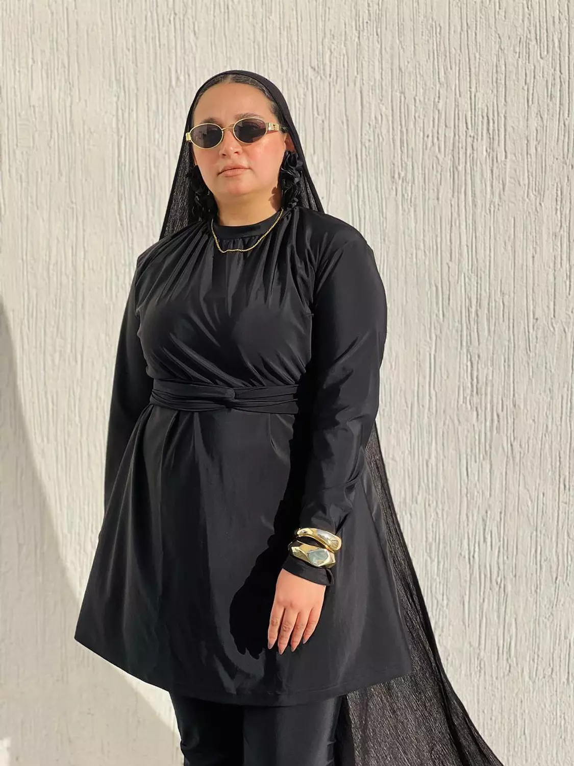 Waterproof Swimsuit (Long vest + legging + turban) 11