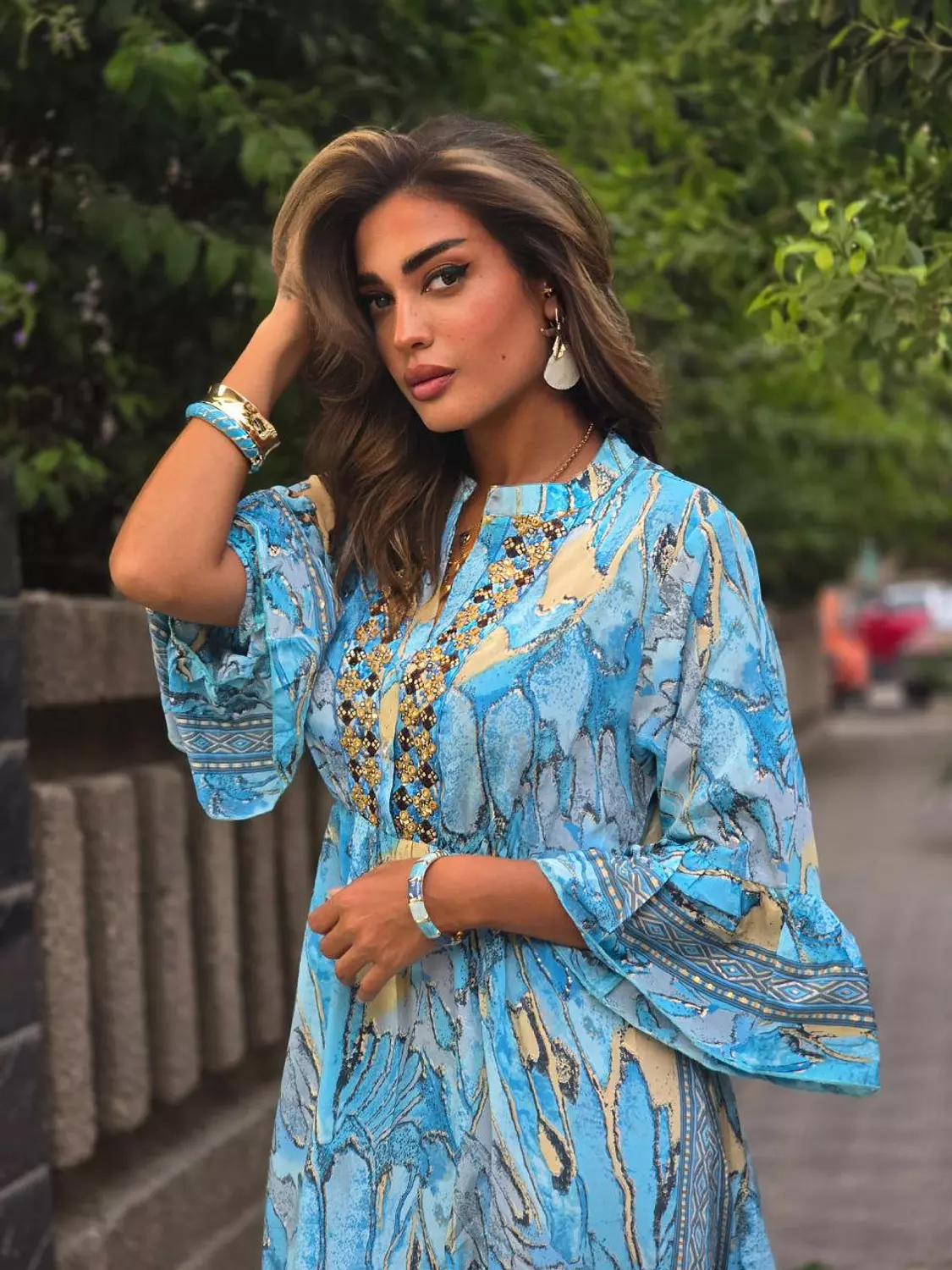 Blue Boho Dress  2