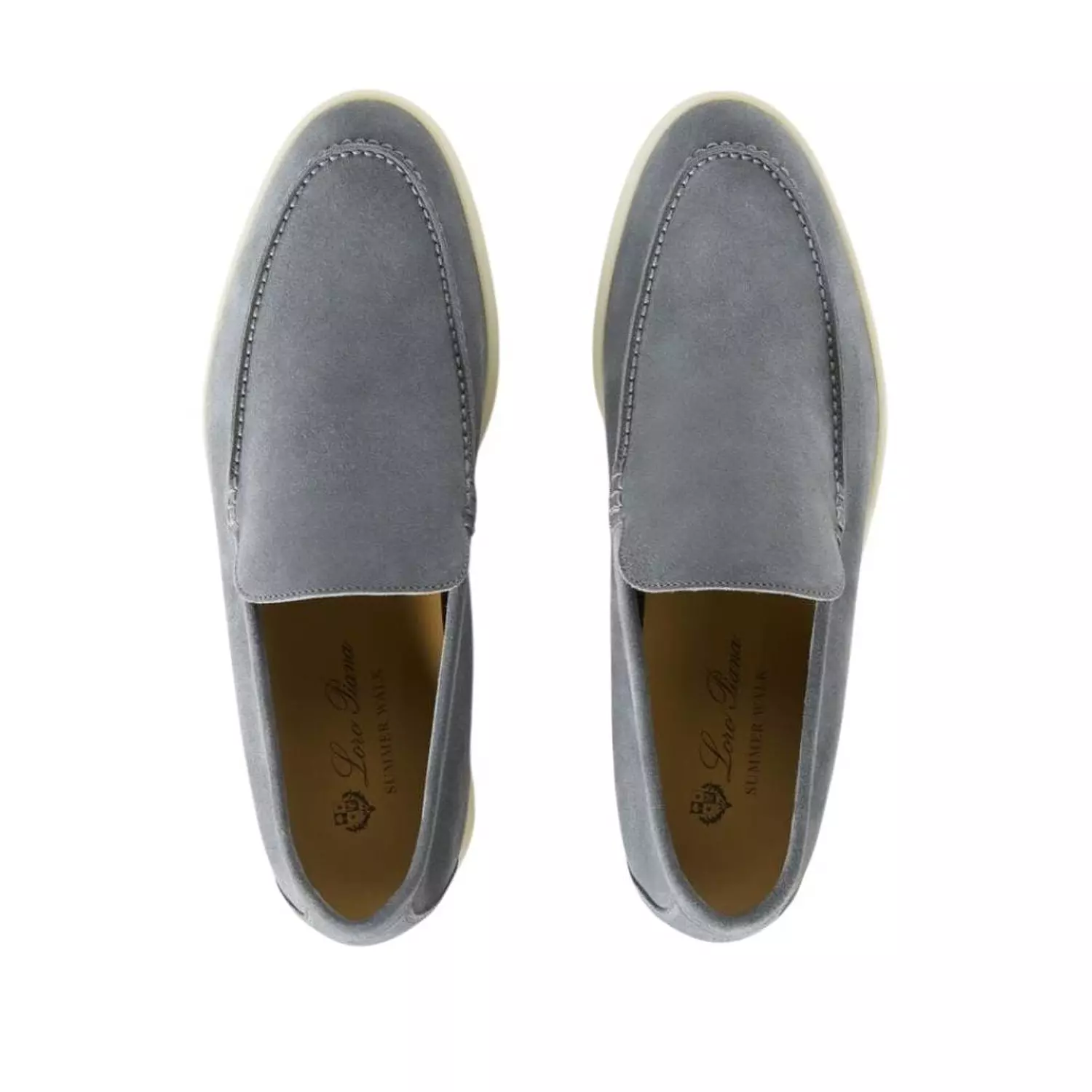 Loro Piana Summer Walk Loafer Suede Frozen Blue 3