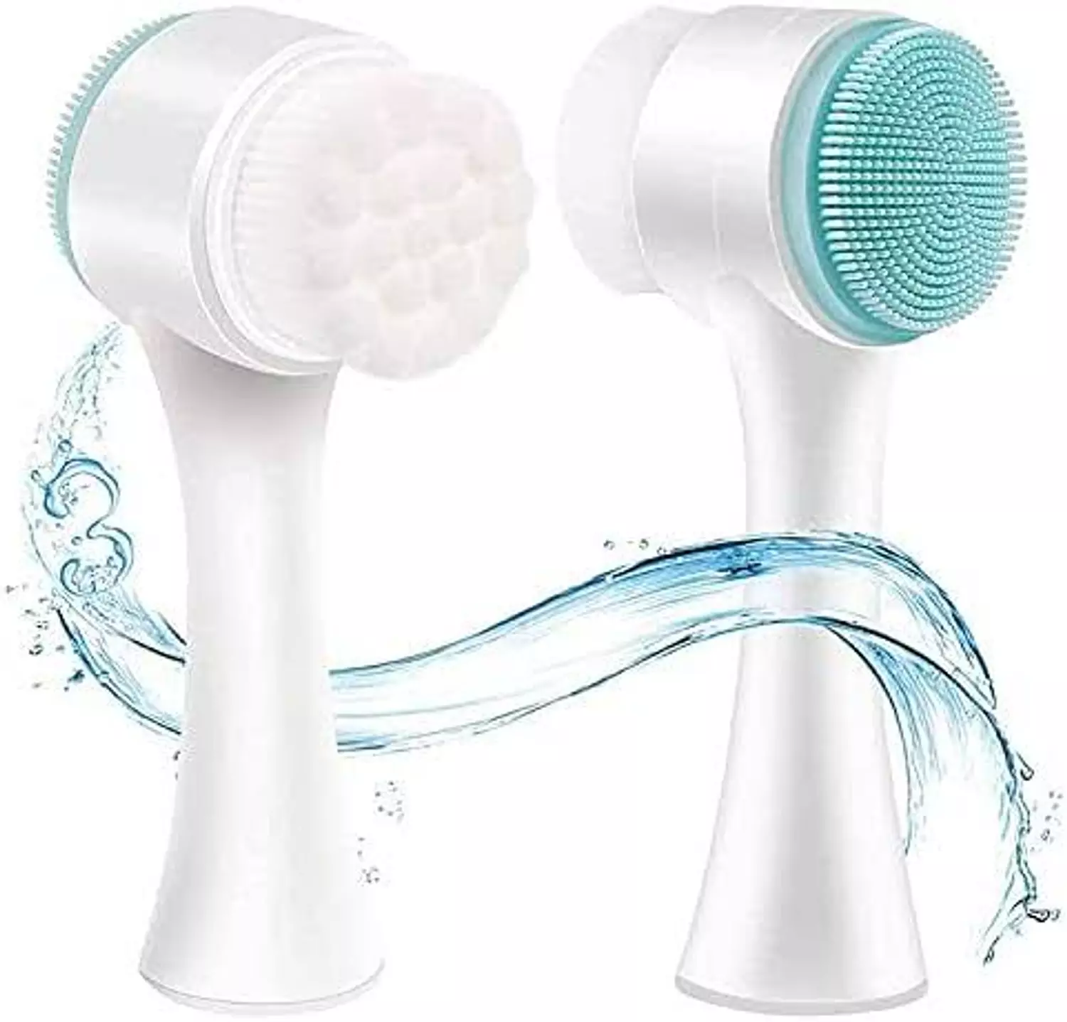 Double brush for skin cleansing image