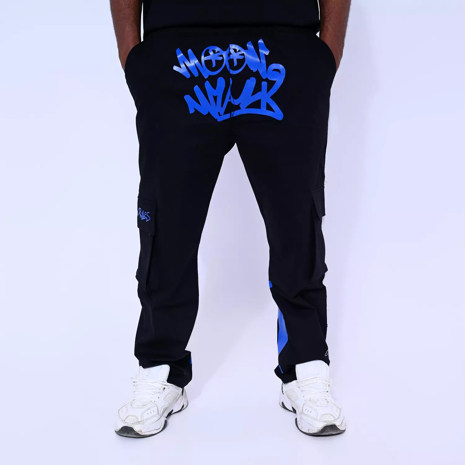 Black x Blue Cargo Pants hover image